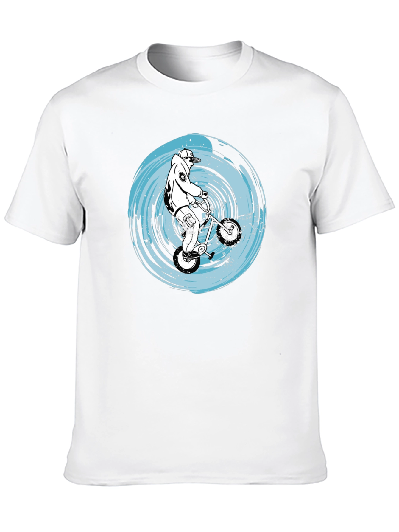 BMX Rider Graphic Tee - Black Cotton Comfort