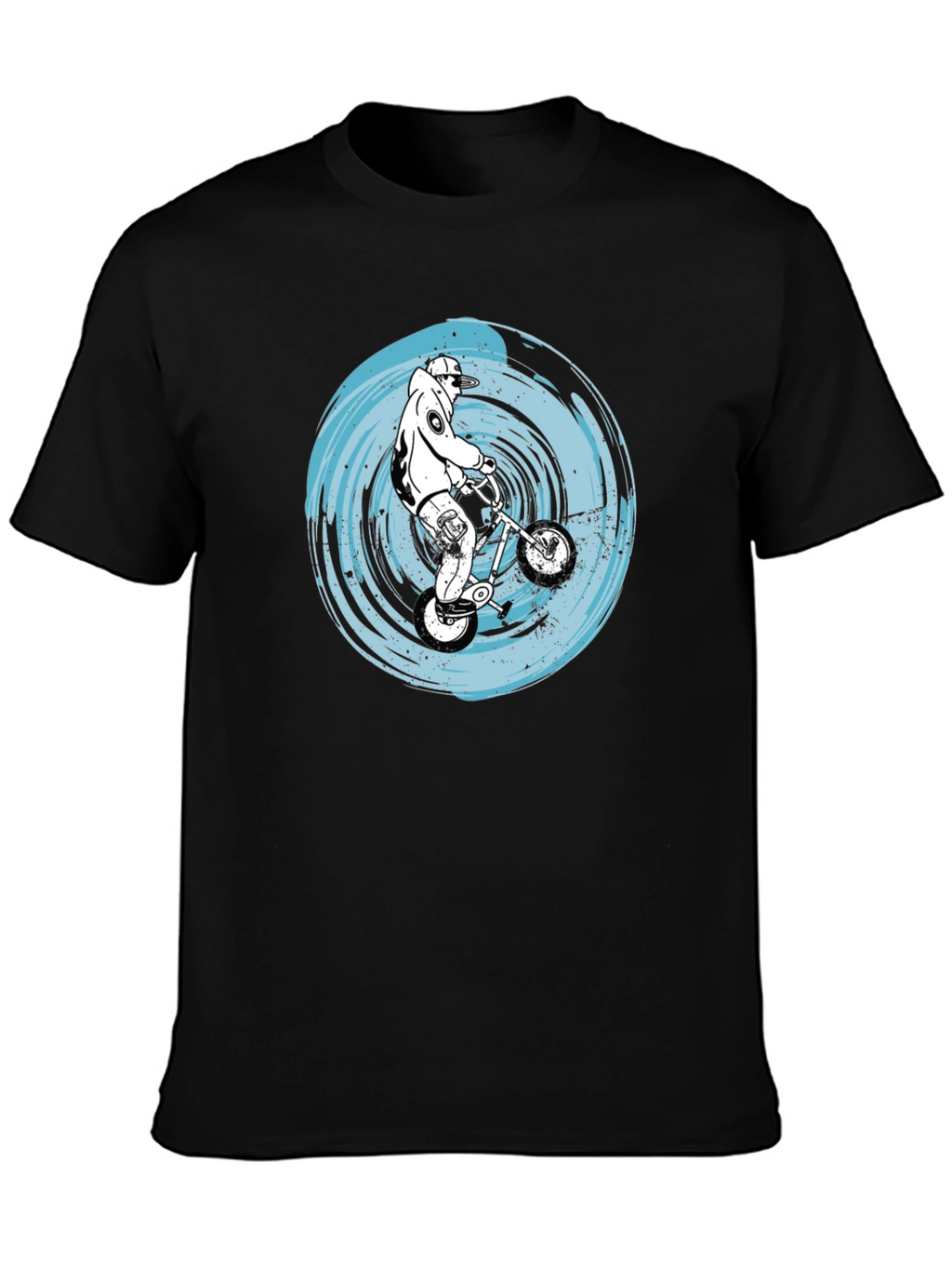 BMX Rider Graphic Tee - Black Cotton Comfort