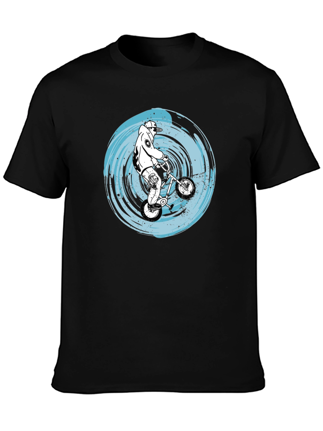BMX Rider Graphic Tee - Black Cotton Comfort