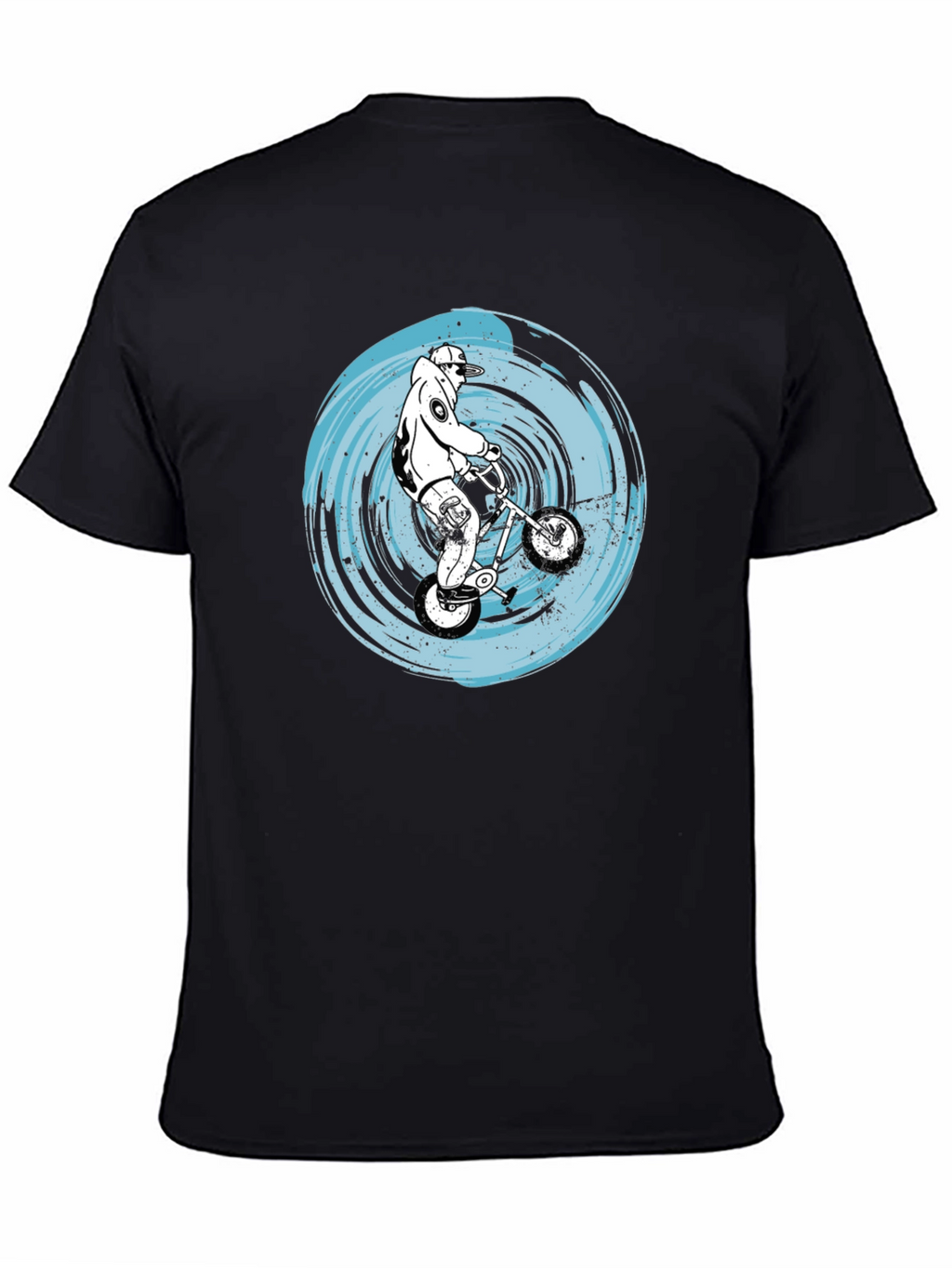 BMX Rider Graphic Tee - Black Cotton Comfort