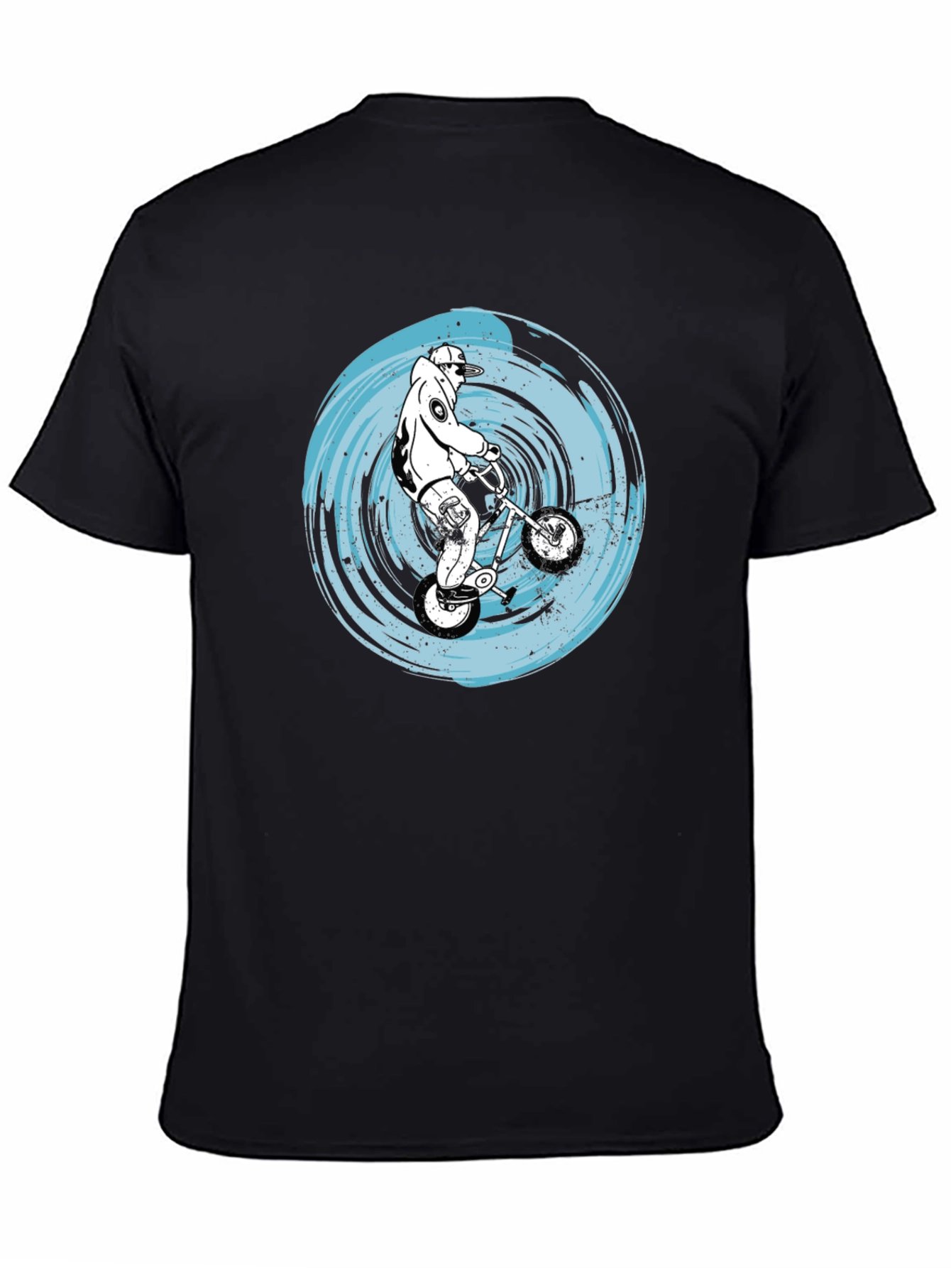 BMX Rider Graphic Tee - Black Cotton Comfort