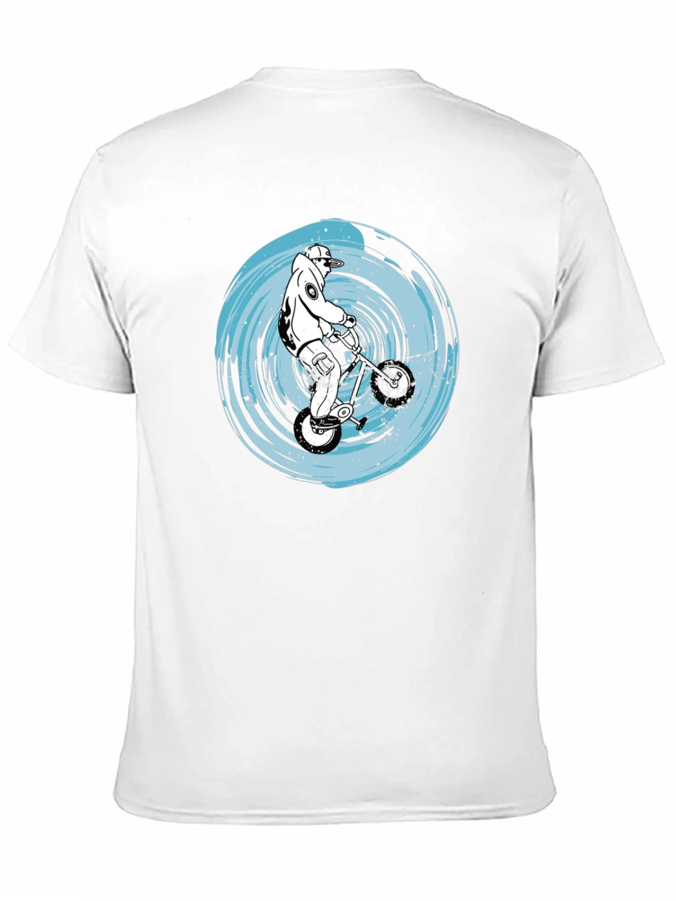 BMX Rider Graphic Tee - Black Cotton Comfort