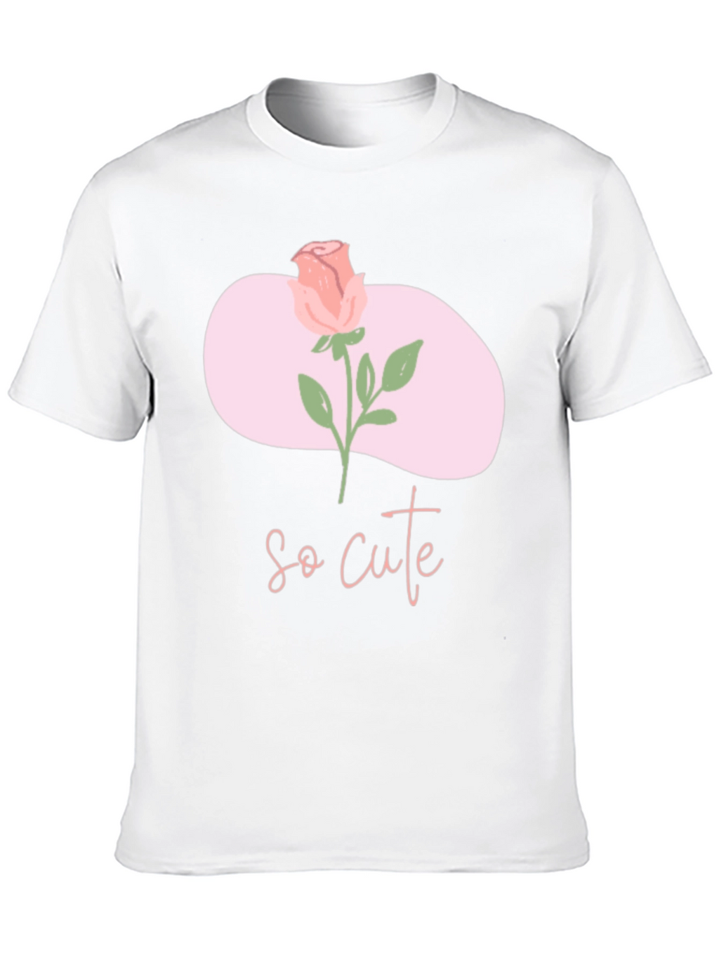 So Cute Rose Graphic Tee - Stylish Comfort