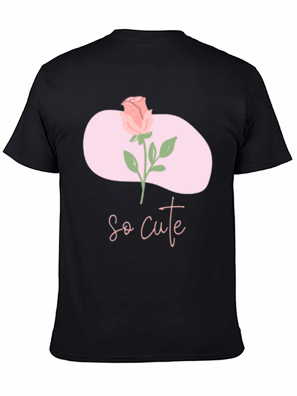 So Cute Rose Graphic Tee - Stylish Comfort