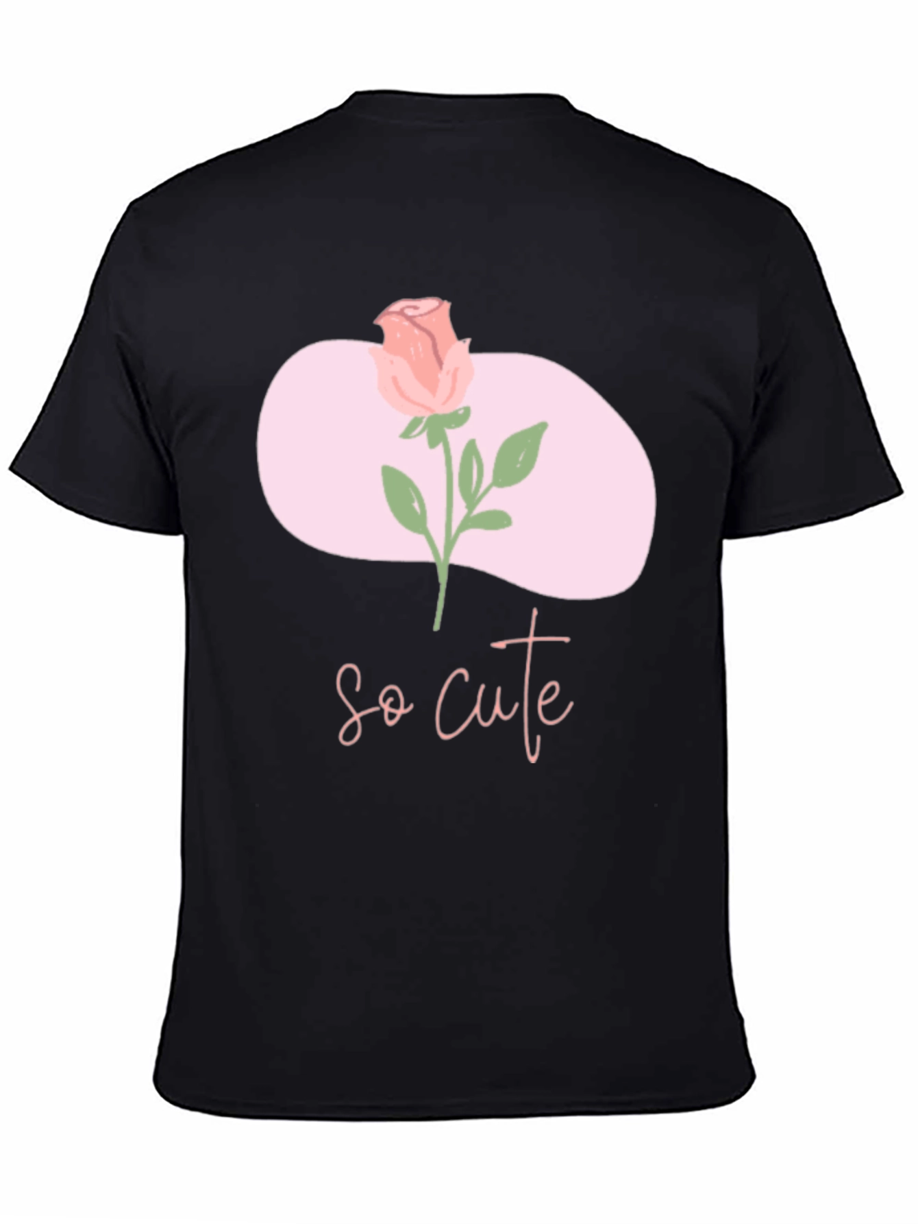 So Cute Rose Graphic Tee - Stylish Comfort