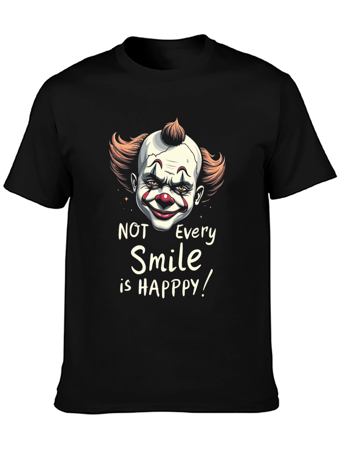Scary Clown Smile Graphic T-Shirt