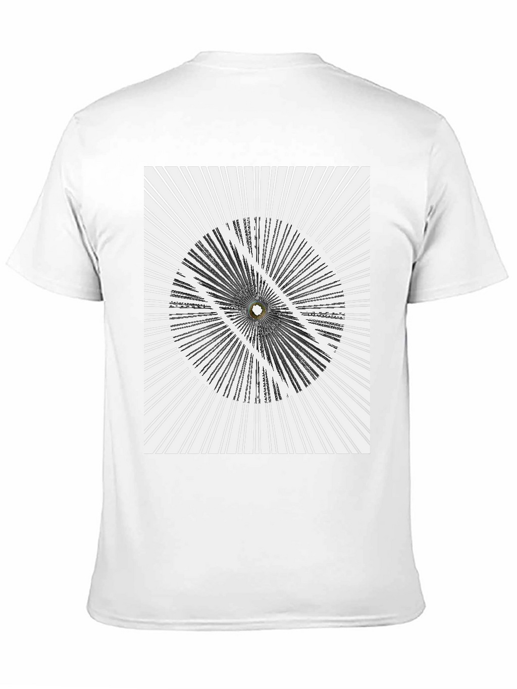 Abstract Optical Illusion Graphic Print Black T-Shirt