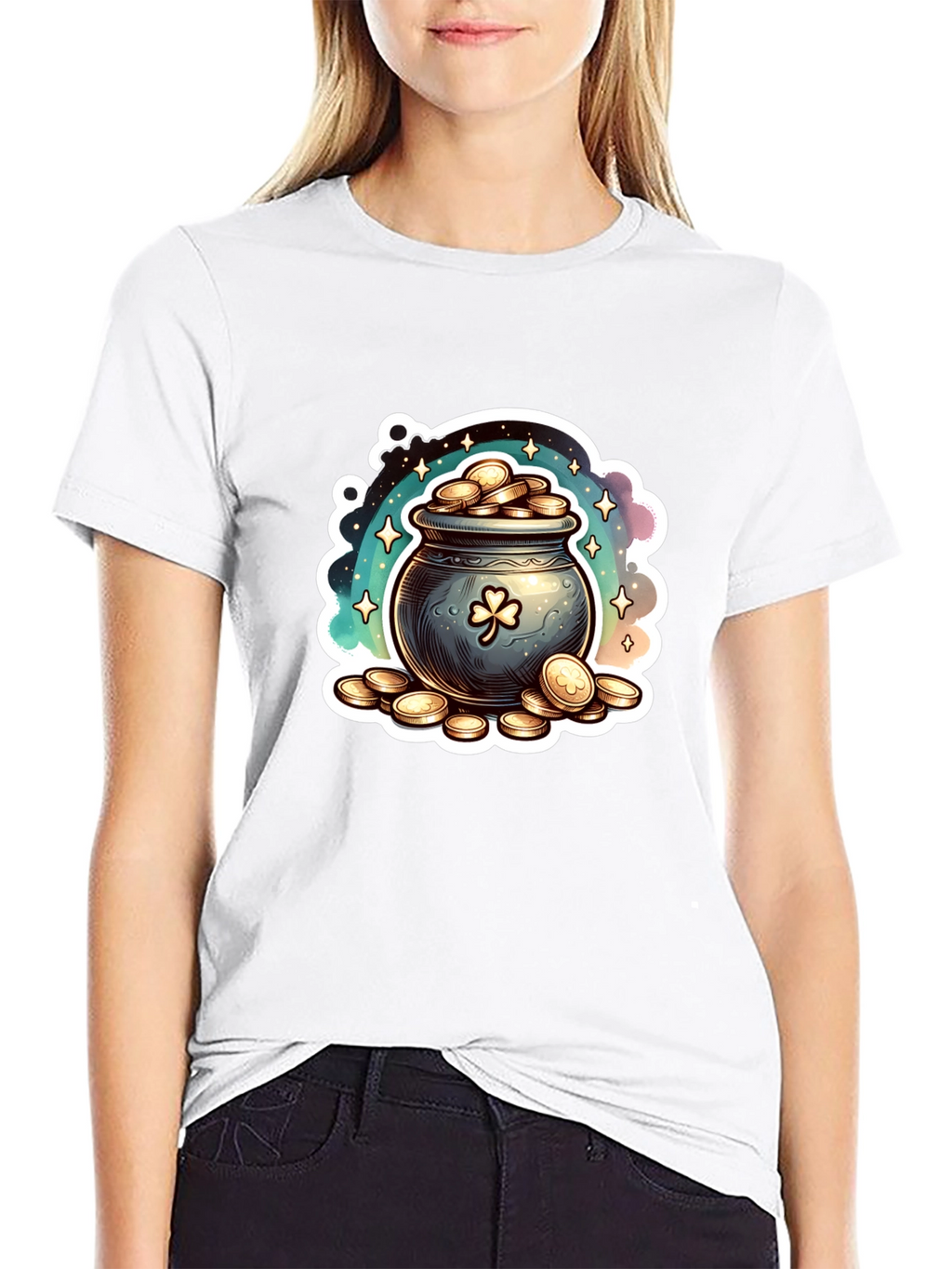 Lucky Pot of Gold St. Patricks Day Graphic T-Shirt