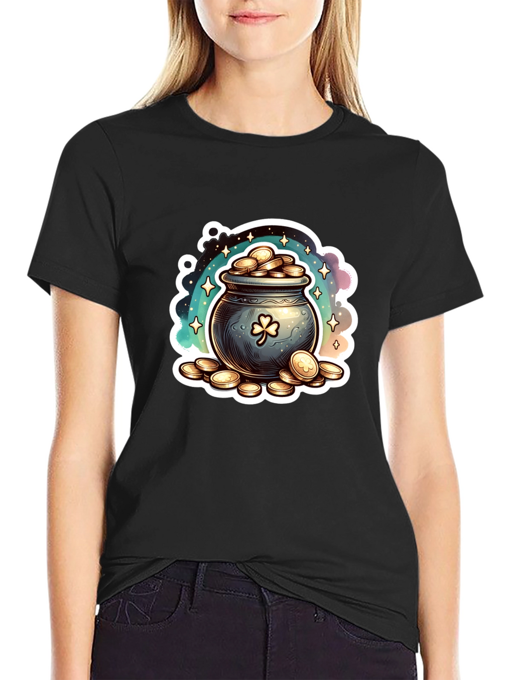 Lucky Pot of Gold St. Patricks Day Graphic T-Shirt