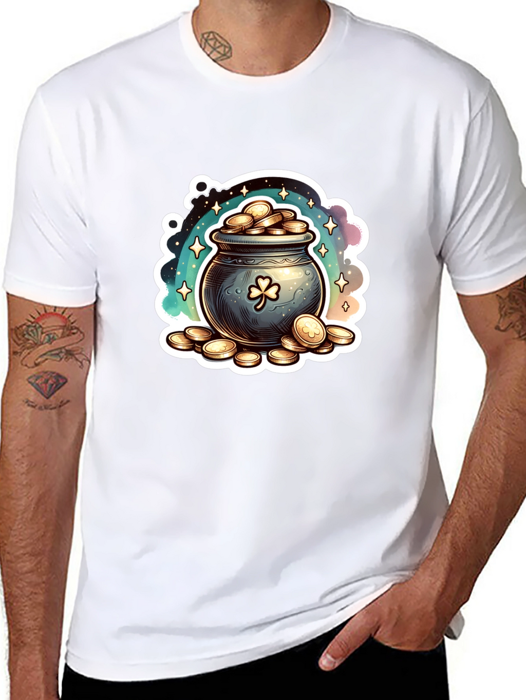 Lucky Pot of Gold St. Patricks Day Graphic T-Shirt