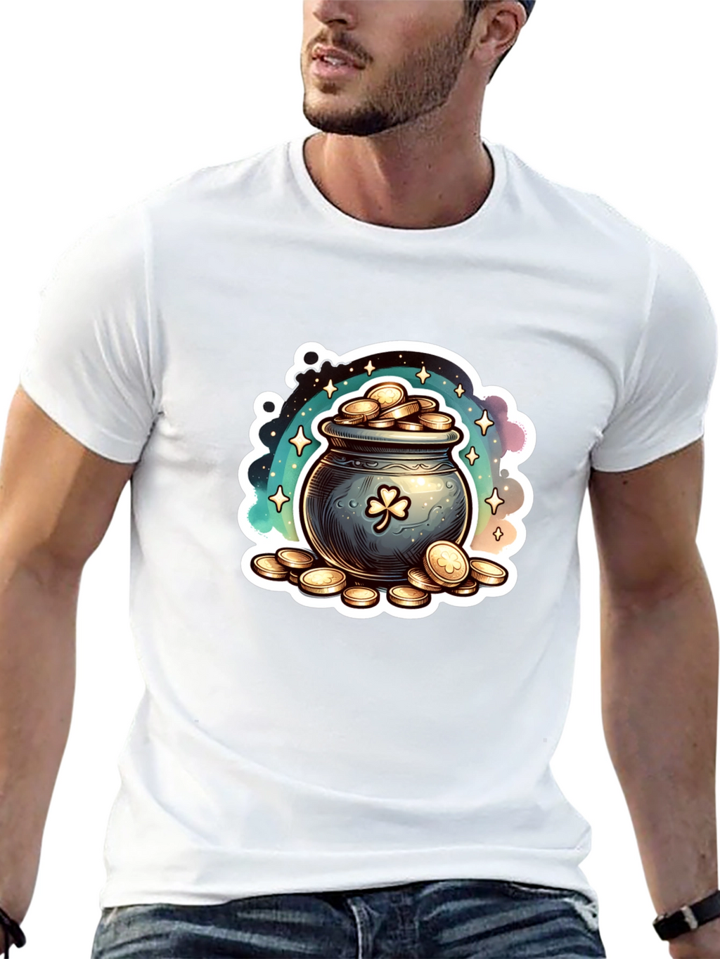 Lucky Pot of Gold St. Patricks Day Graphic T-Shirt