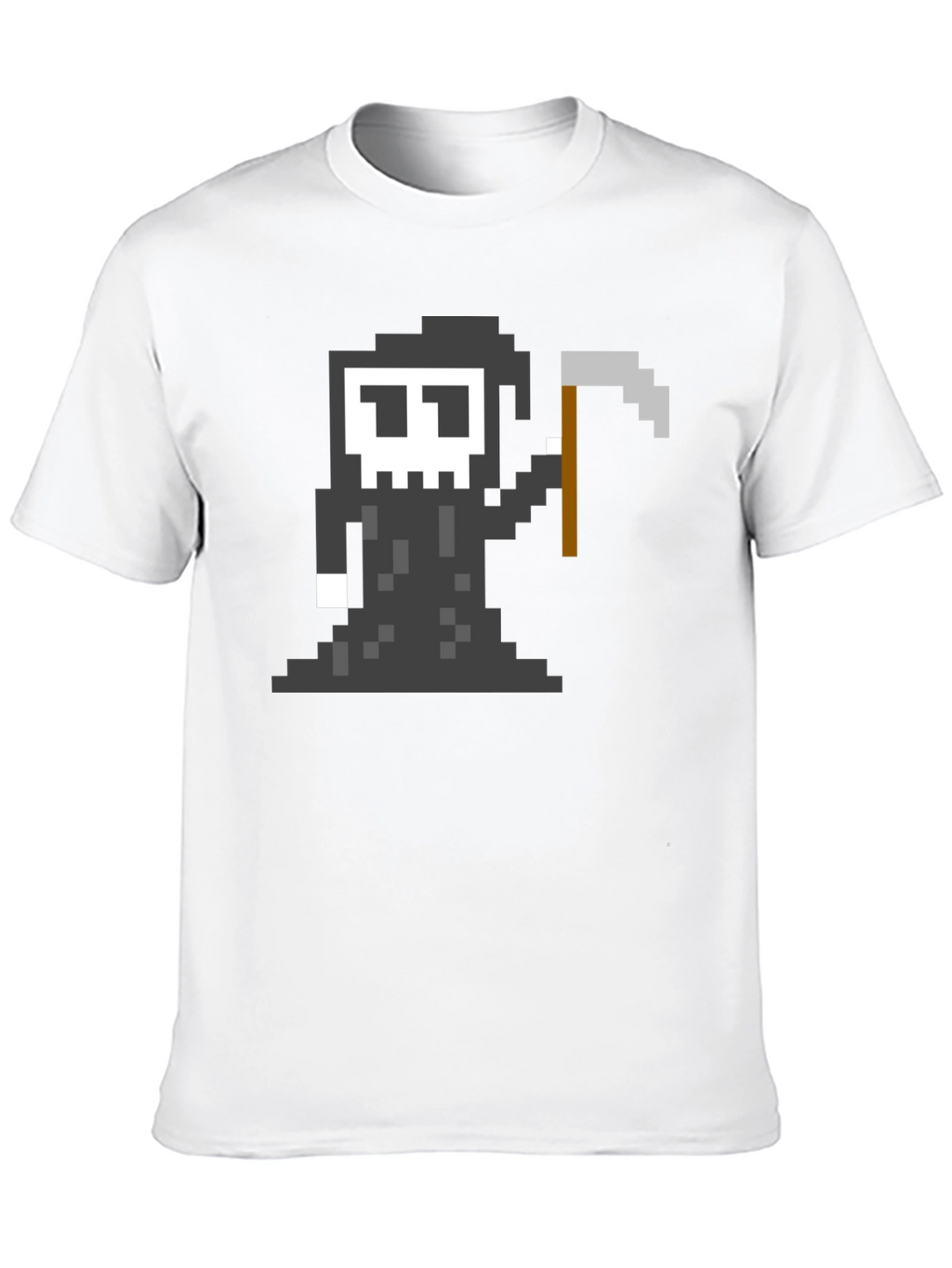 Pixel Grim Reaper Graphic T-Shirt - Black