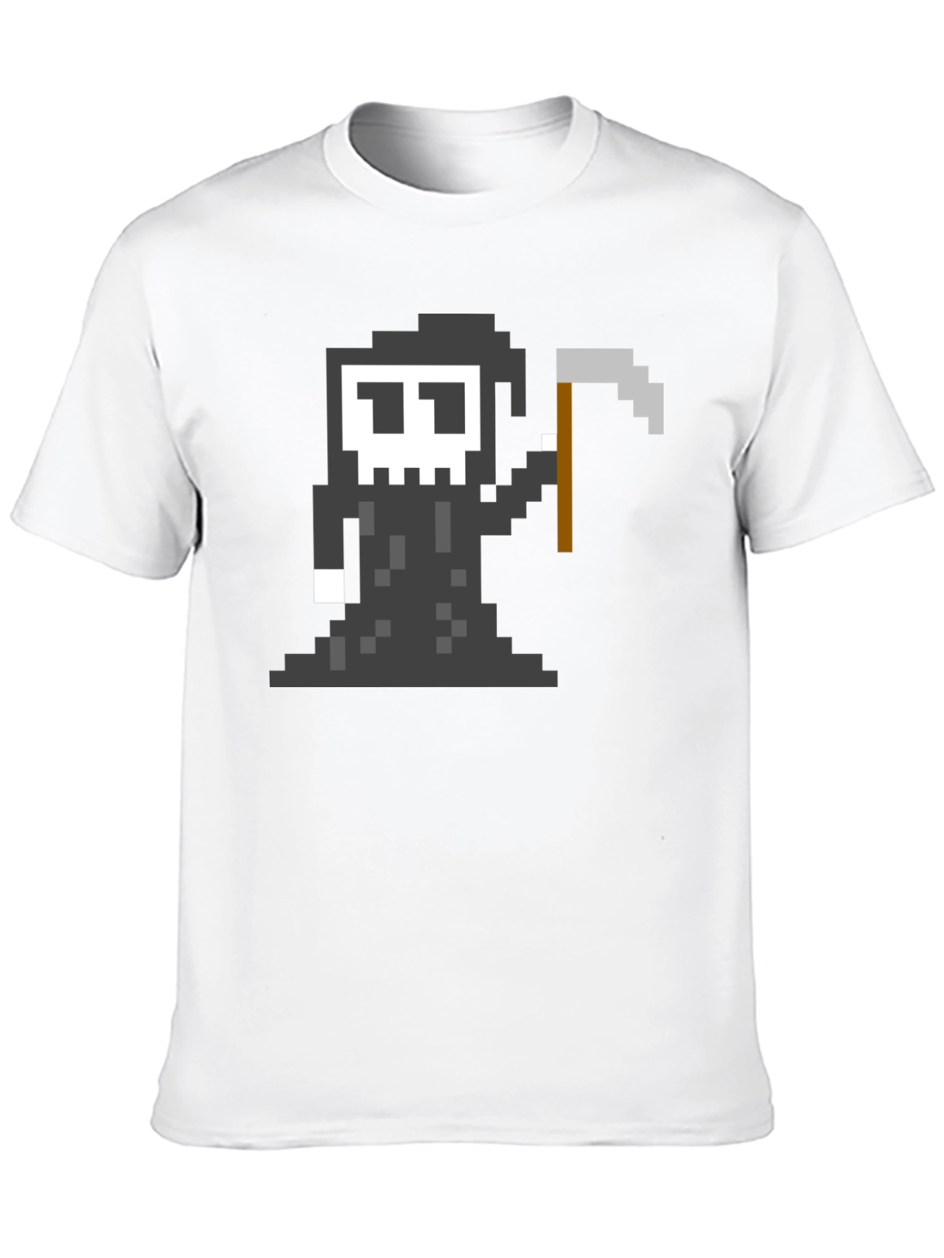 Pixel Grim Reaper Graphic T-Shirt - Black