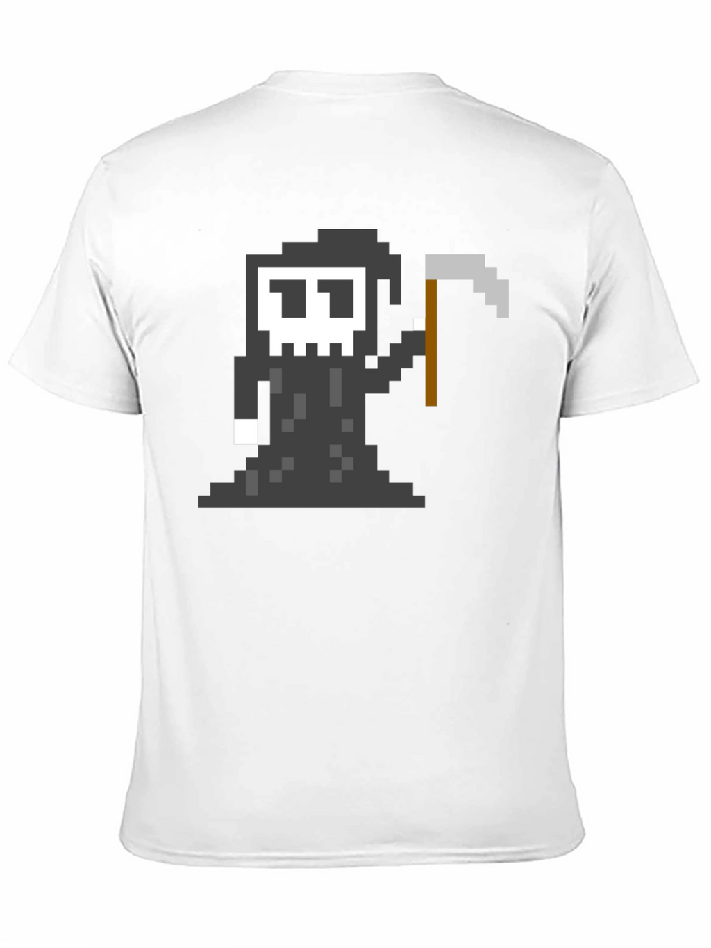Pixel Grim Reaper Graphic T-Shirt - Black