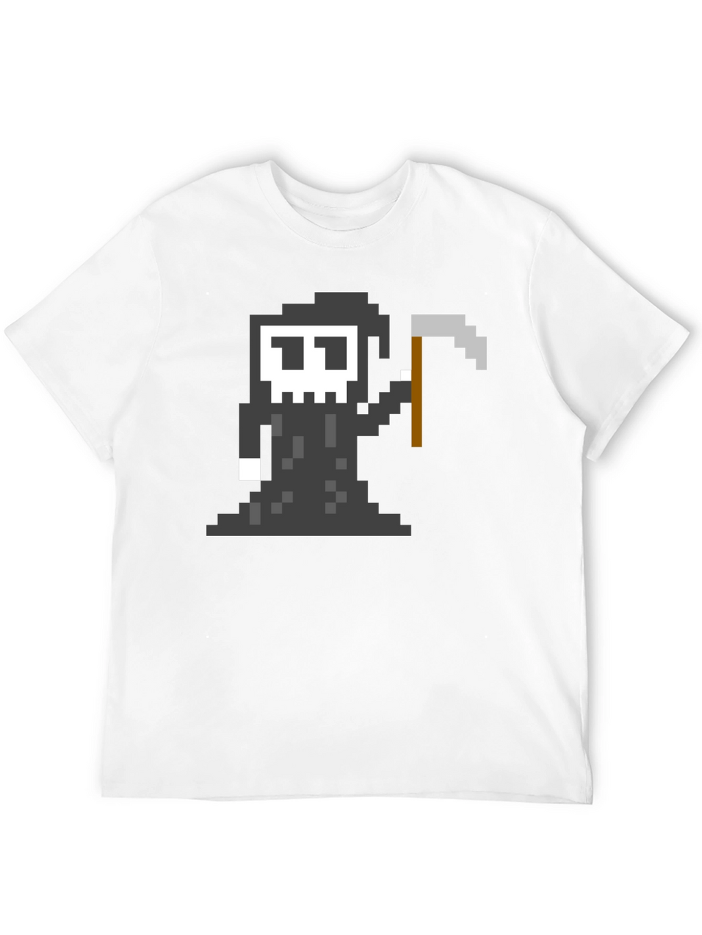 Pixel Grim Reaper Graphic T-Shirt - Black