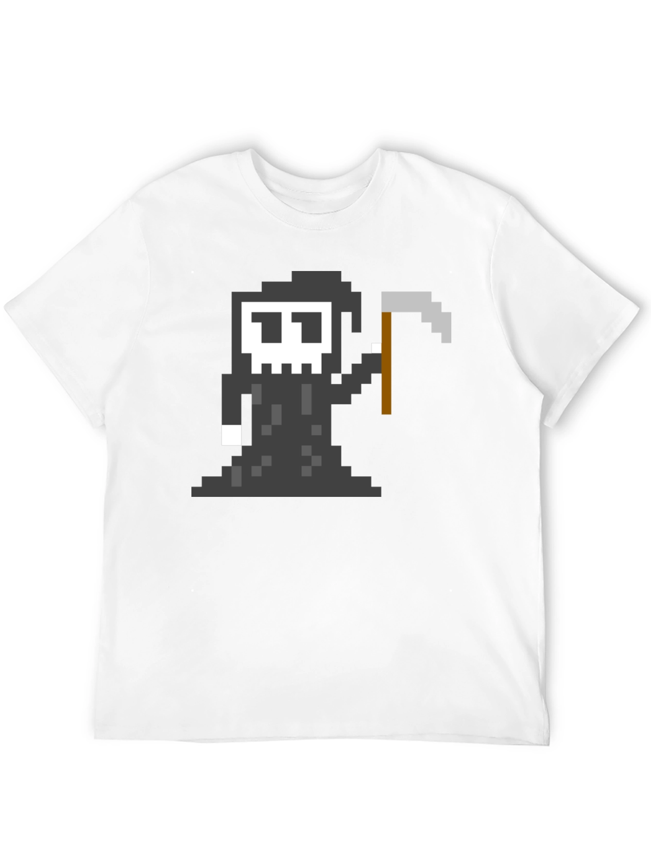 Pixel Grim Reaper Graphic T-Shirt - Black