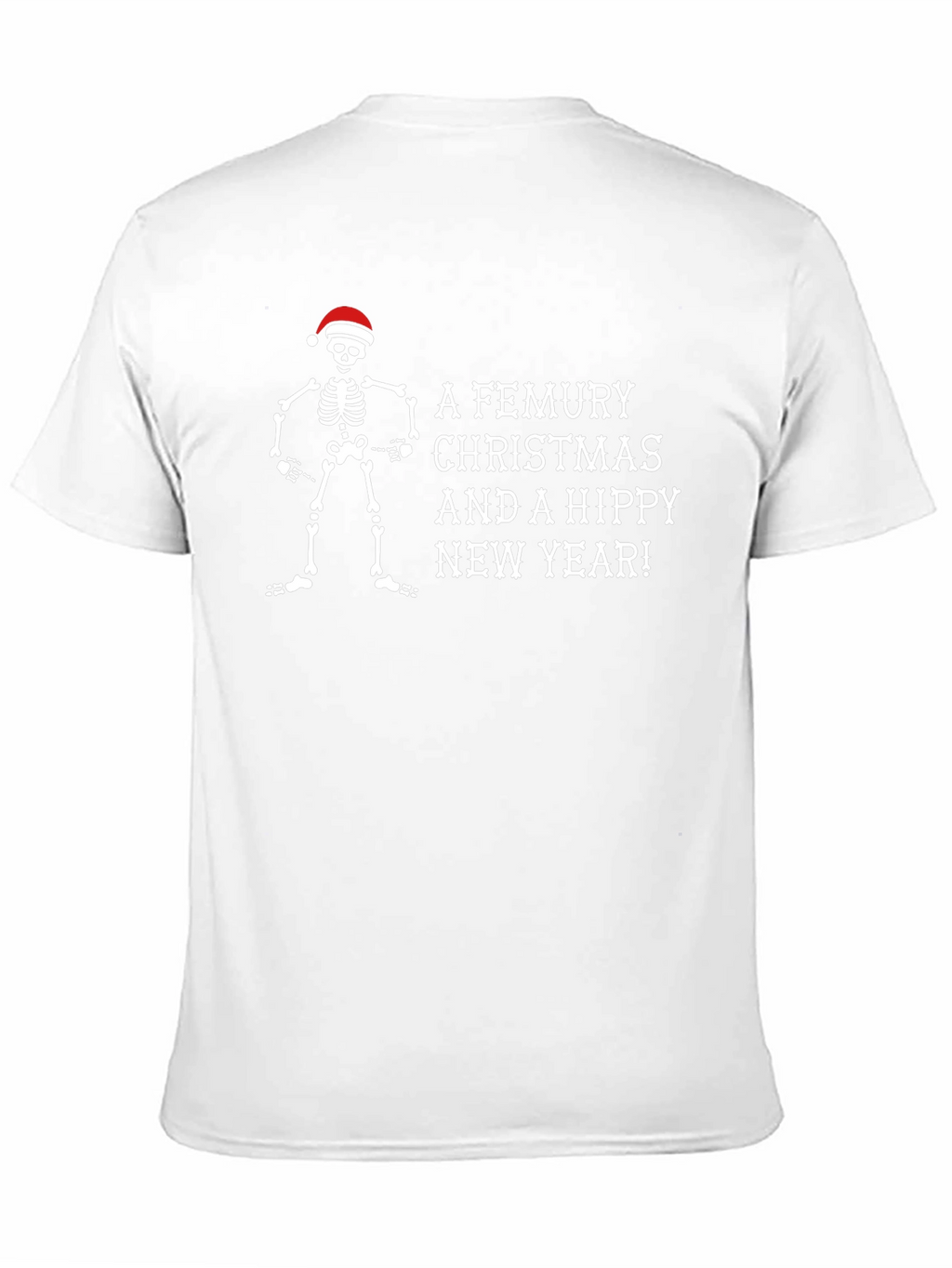 A Femury Christmas Skeleton Santa Holiday T-Shirt