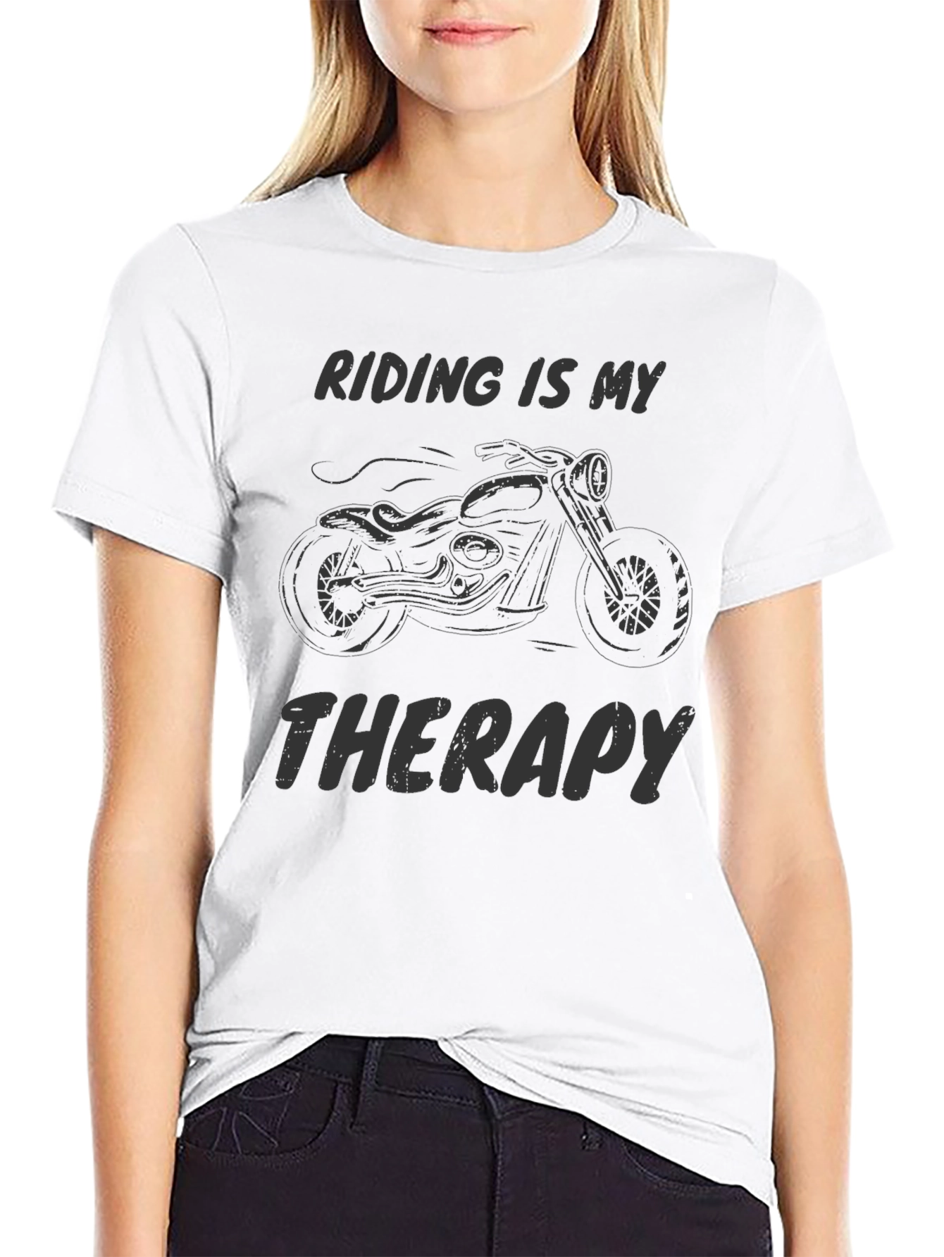 Riding is My Therapy Mens Graphic Tee