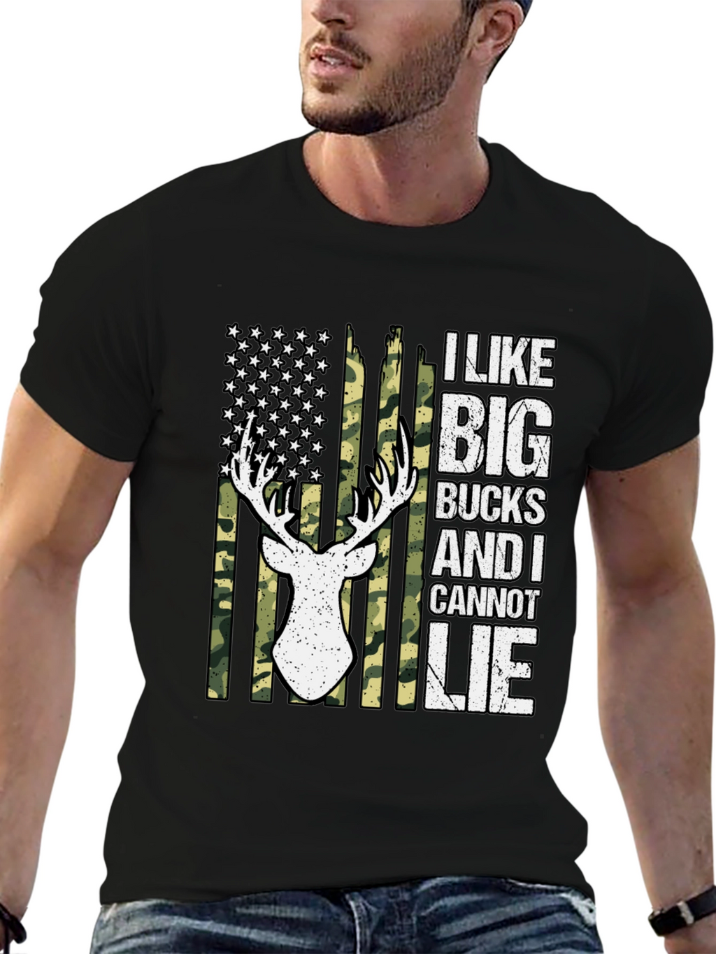 I Like Big Bucks Deer Hunting Graphic T-Shirt