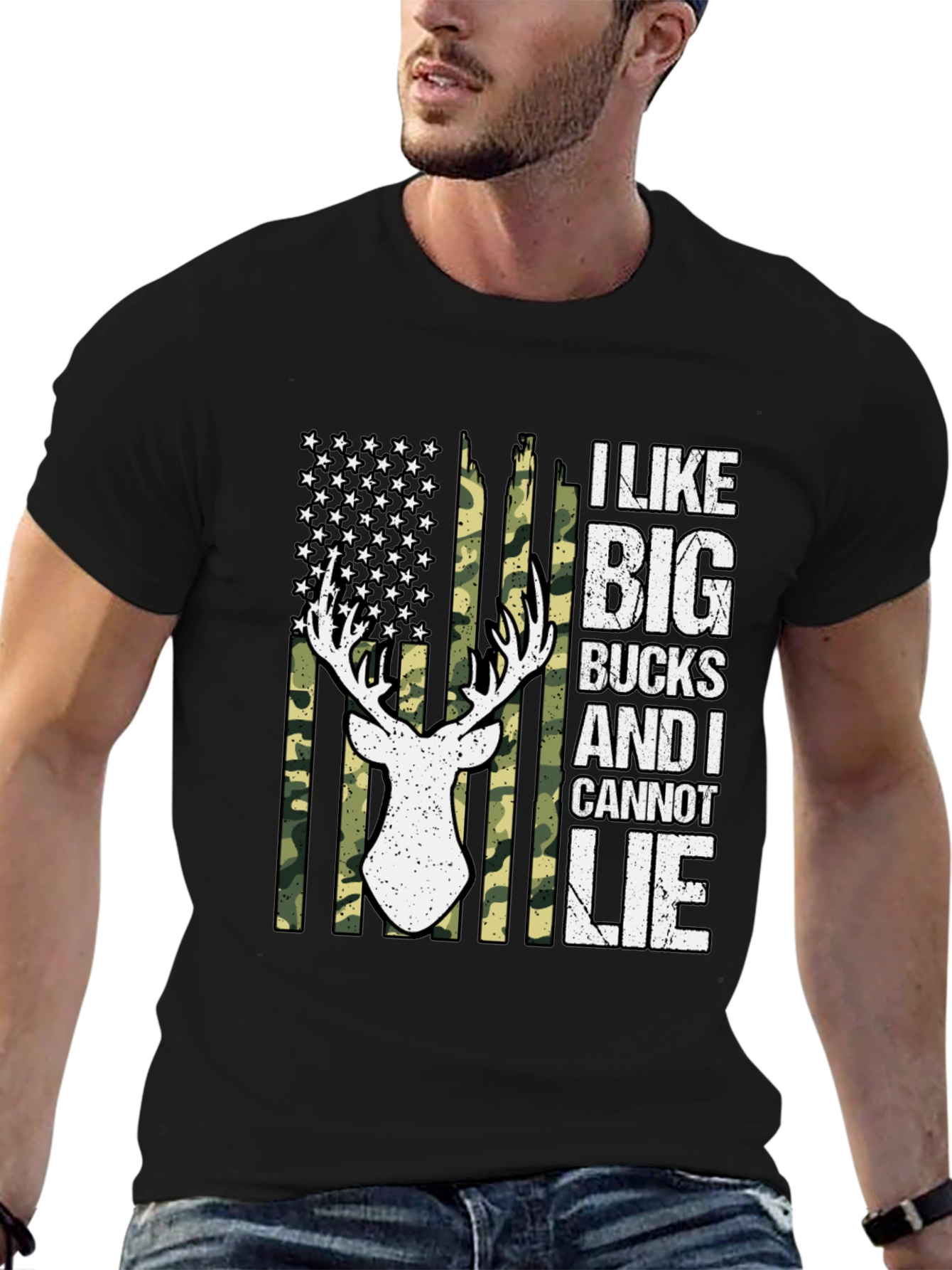 I Like Big Bucks Deer Hunting Graphic T-Shirt
