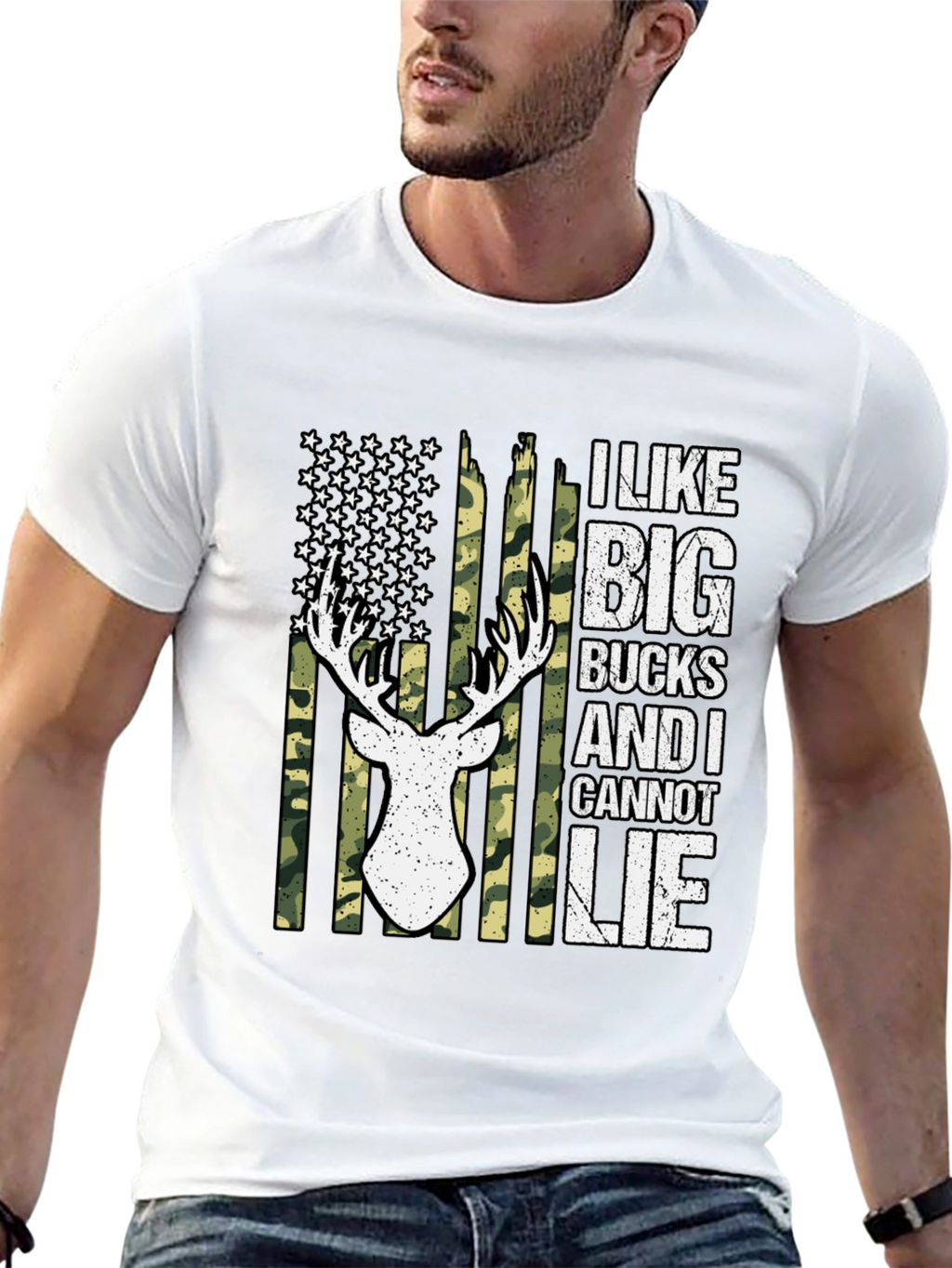 I Like Big Bucks Deer Hunting Graphic T-Shirt