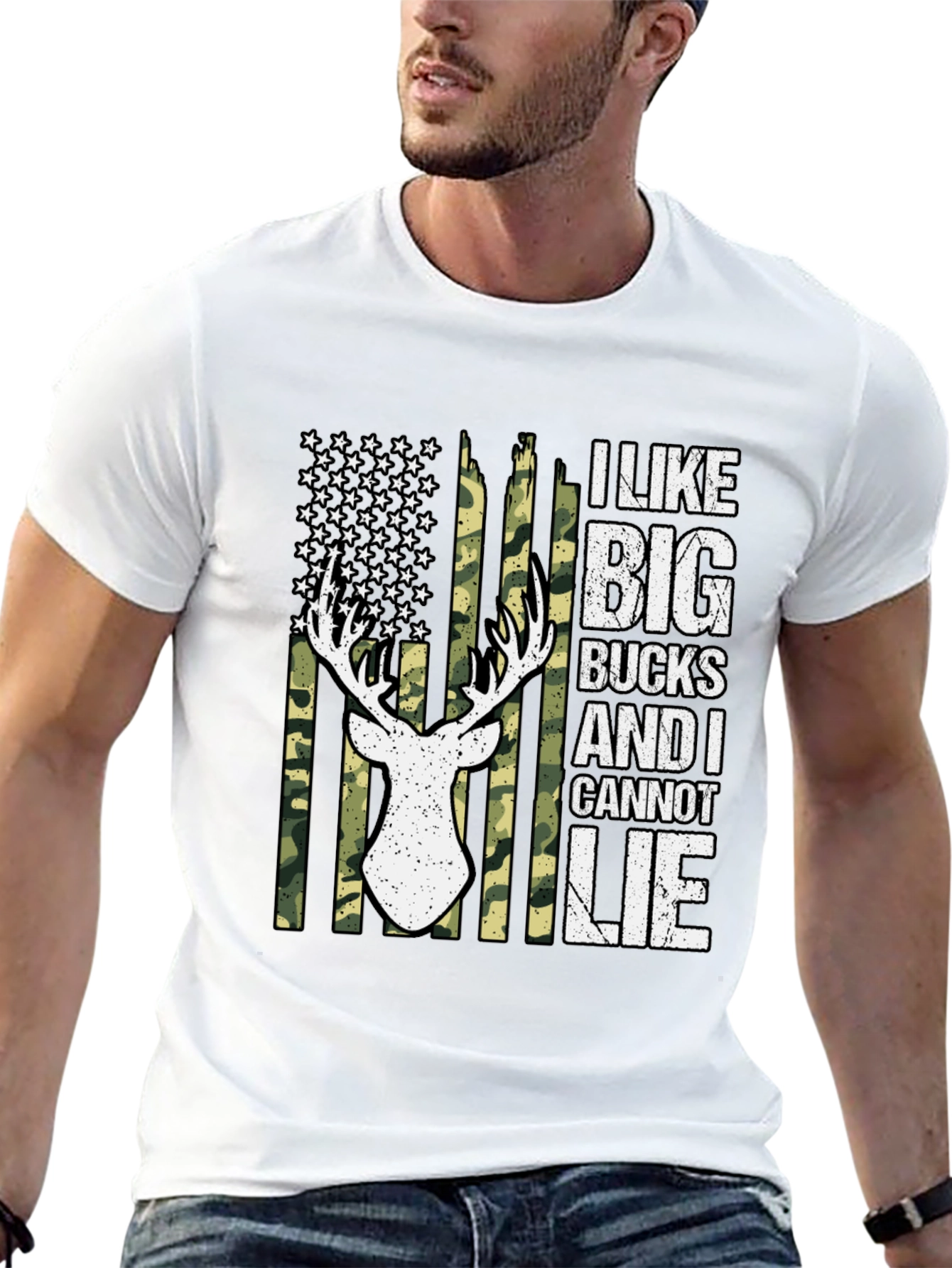 I Like Big Bucks Deer Hunting Graphic T-Shirt