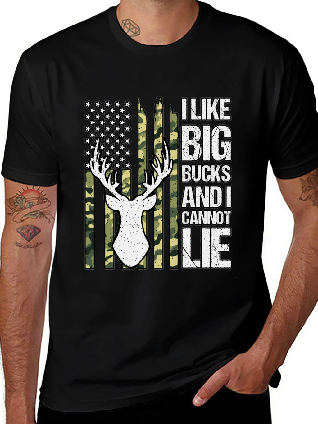 I Like Big Bucks Deer Hunting Graphic T-Shirt