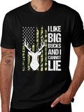 I Like Big Bucks Deer Hunting Graphic T-Shirt