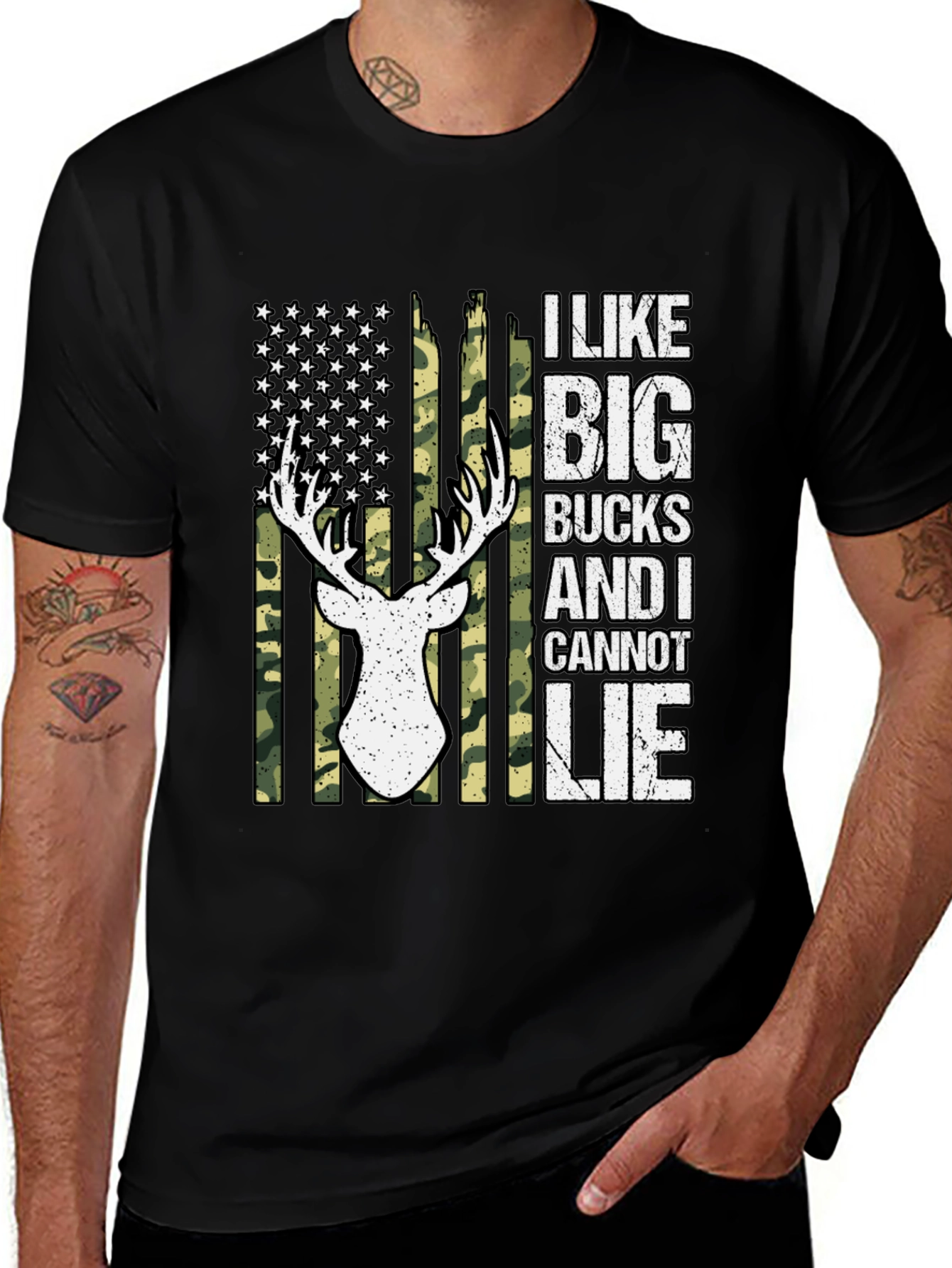 I Like Big Bucks Deer Hunting Graphic T-Shirt