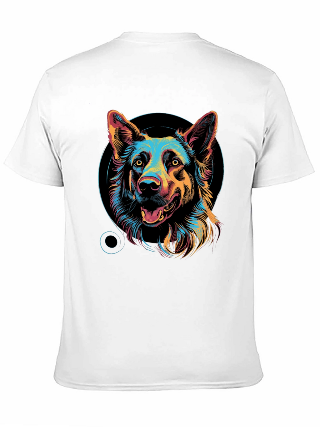Dog Graphic Print Black Unisex T-Shirt