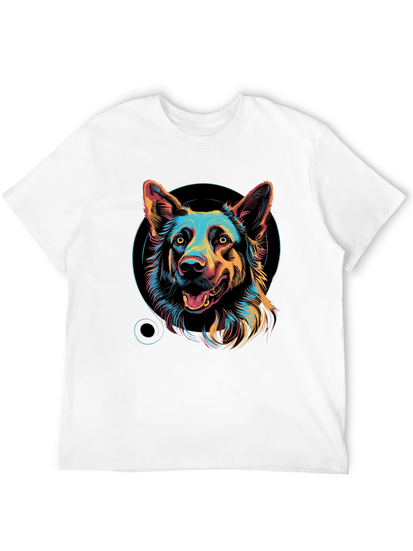Dog Graphic Print Black Unisex T-Shirt