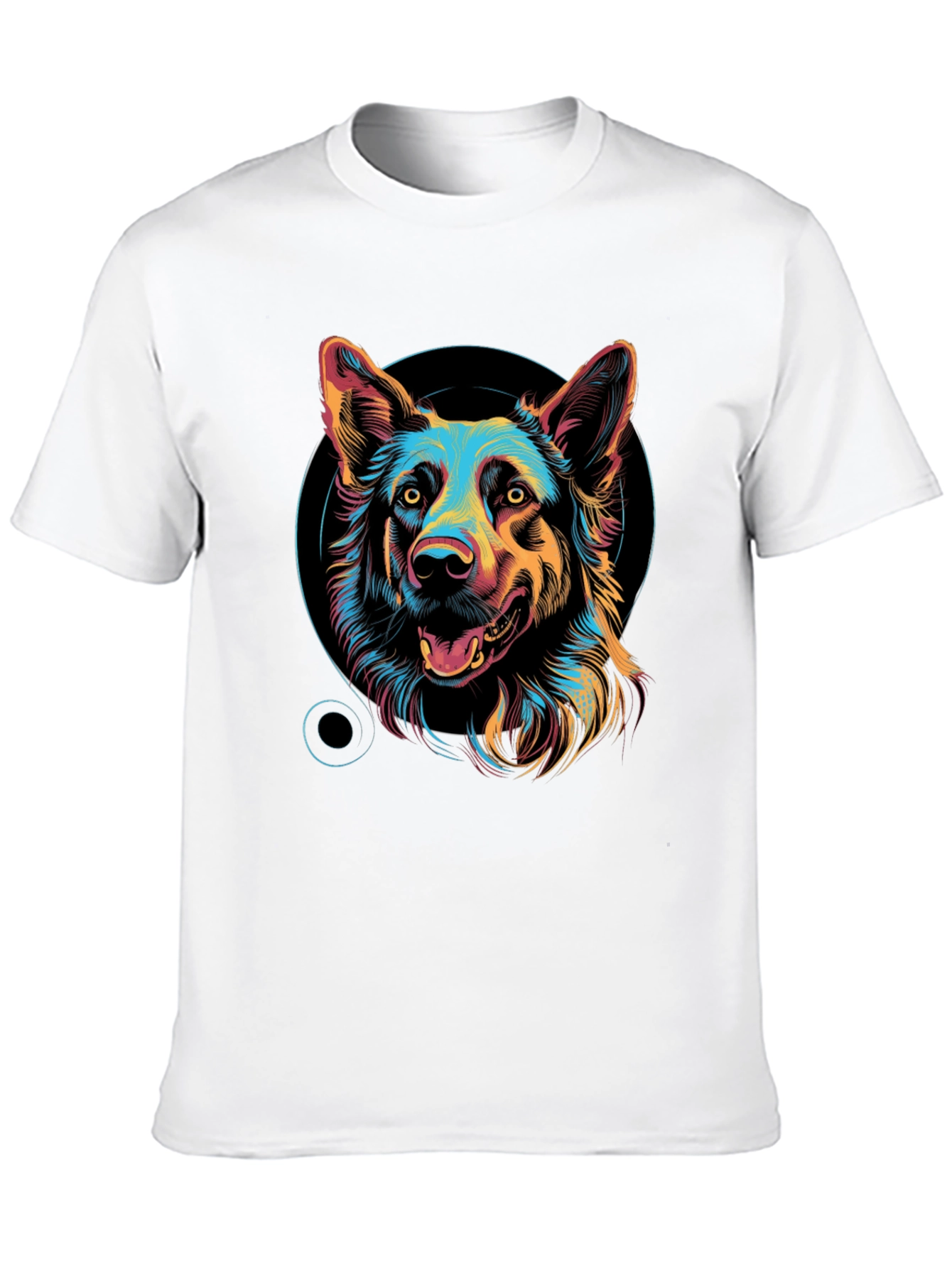 Dog Graphic Print Black Unisex T-Shirt