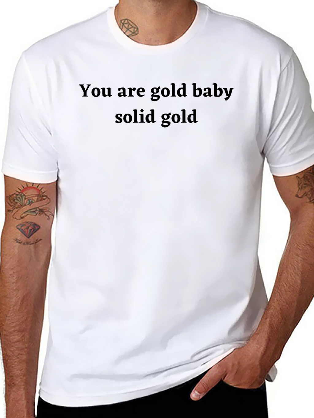 You Are Gold Baby Solid Gold Mens T-Shirt