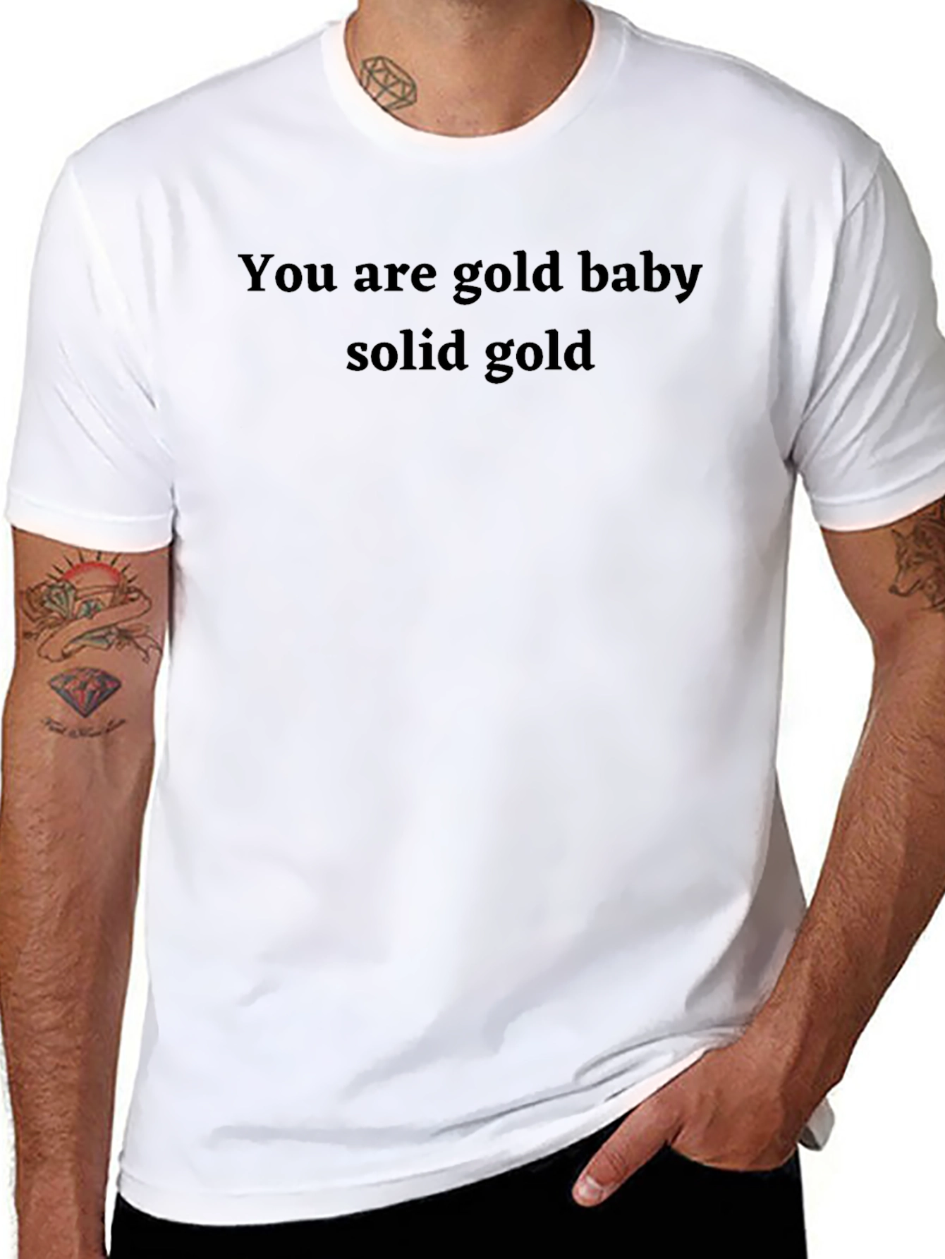 You Are Gold Baby Solid Gold Mens T-Shirt