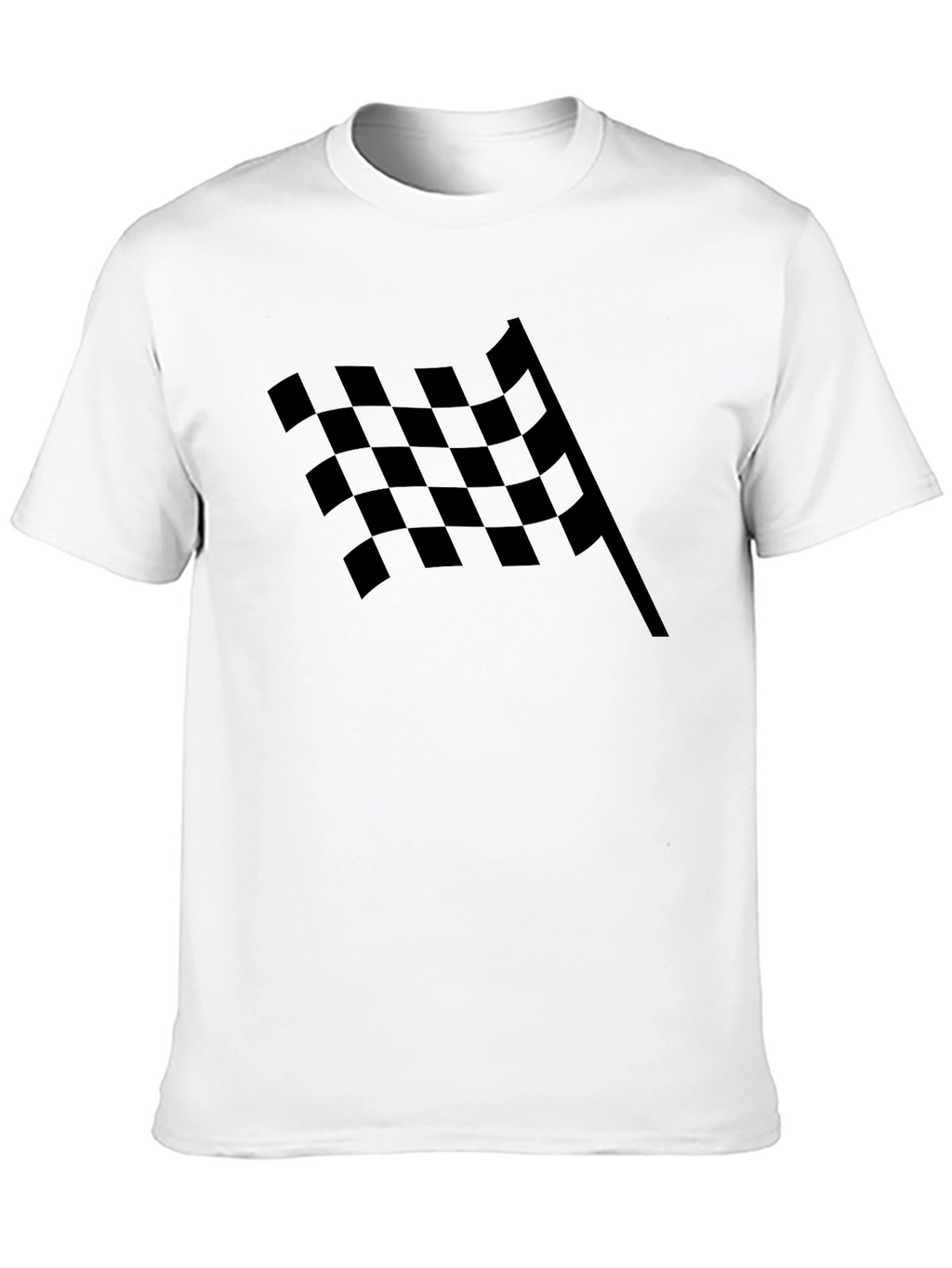 Checkered Flag Graphic Tee - Black