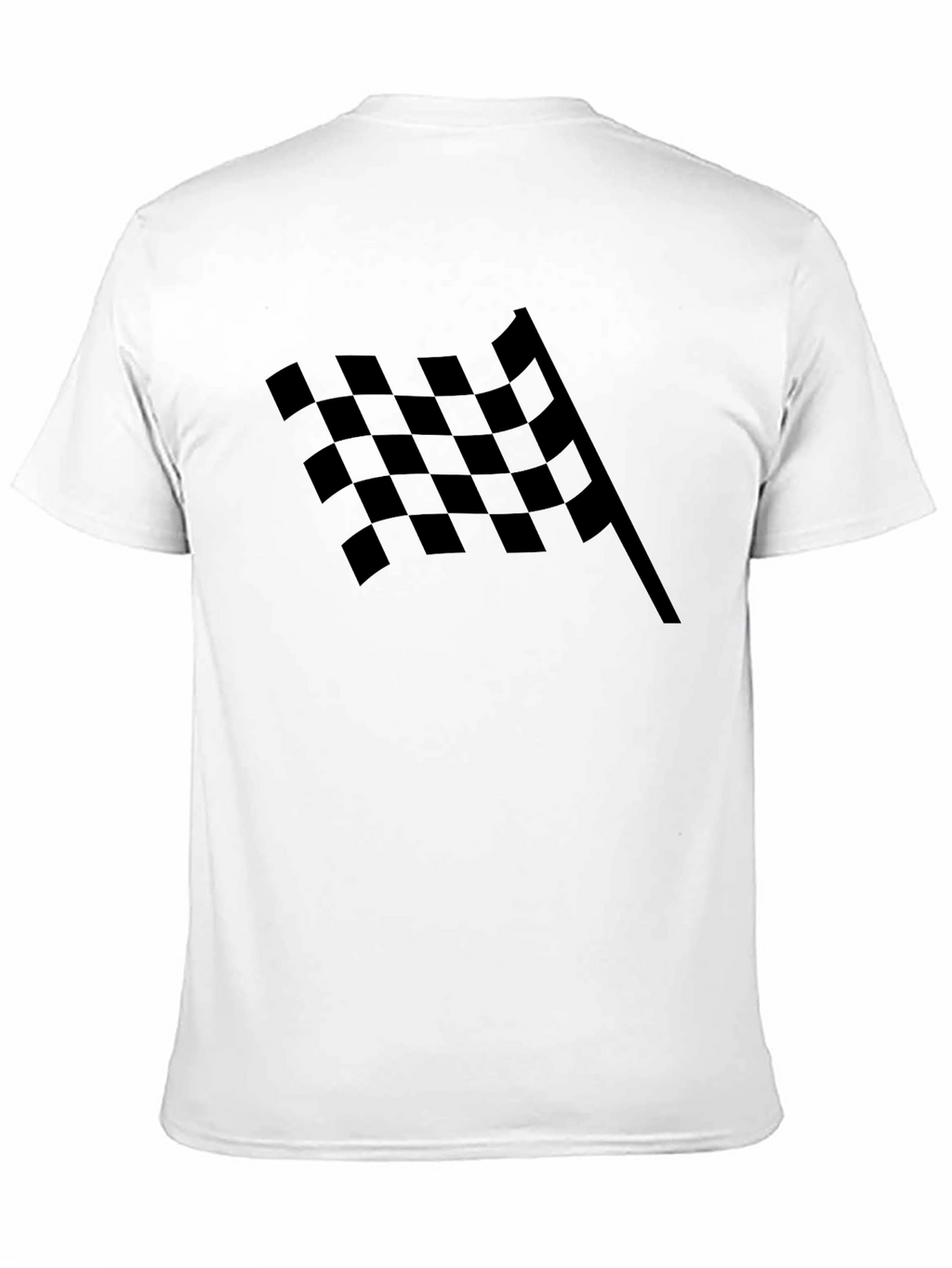 Checkered Flag Graphic Tee - Black