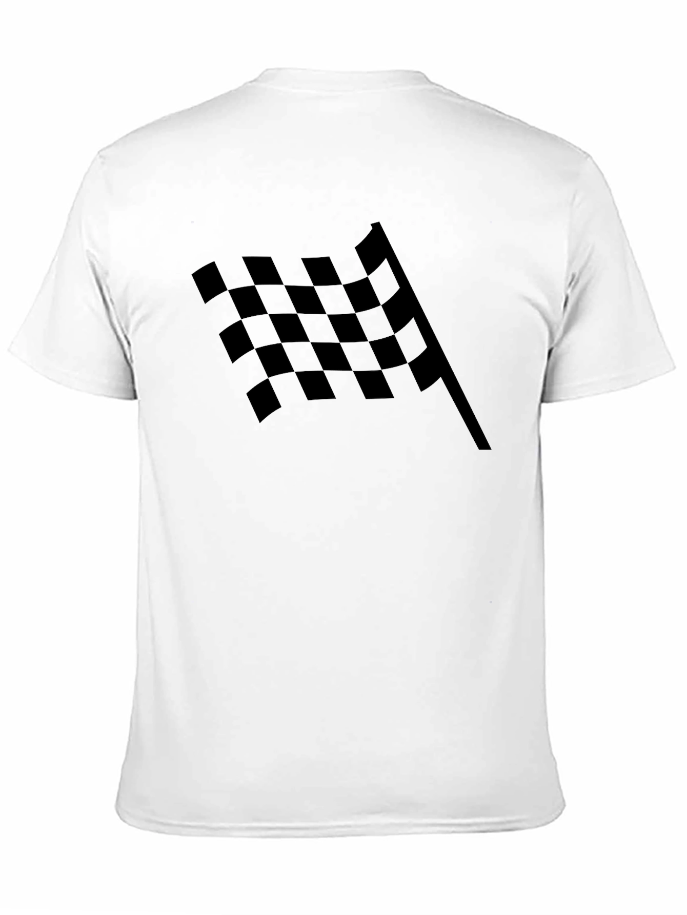 Checkered Flag Graphic Tee - Black