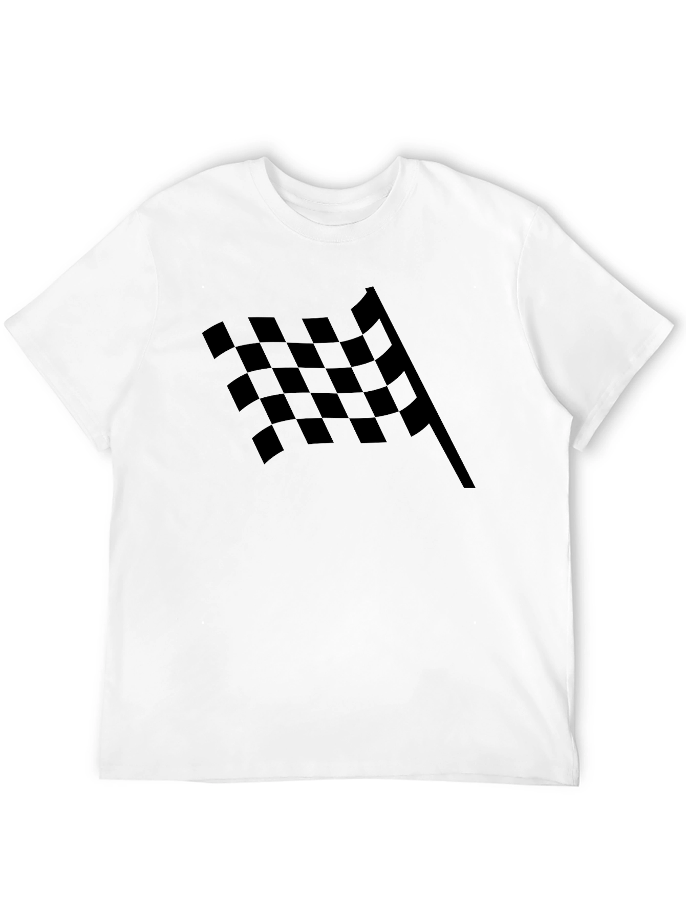 Checkered Flag Graphic Tee - Black