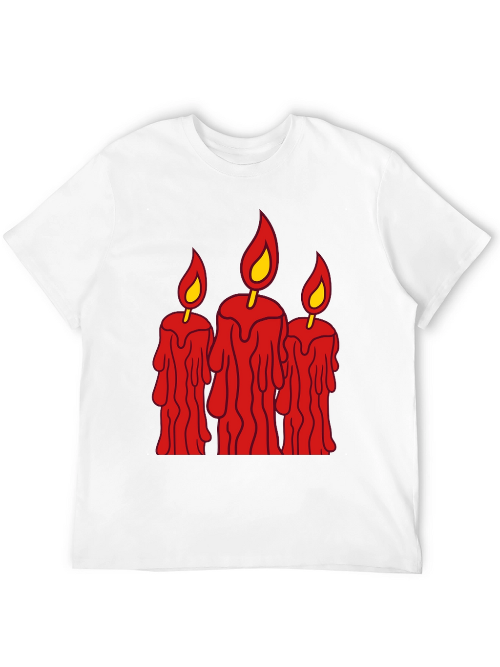 Spooky Candles Graphic Tee - Mens Black T-Shirt