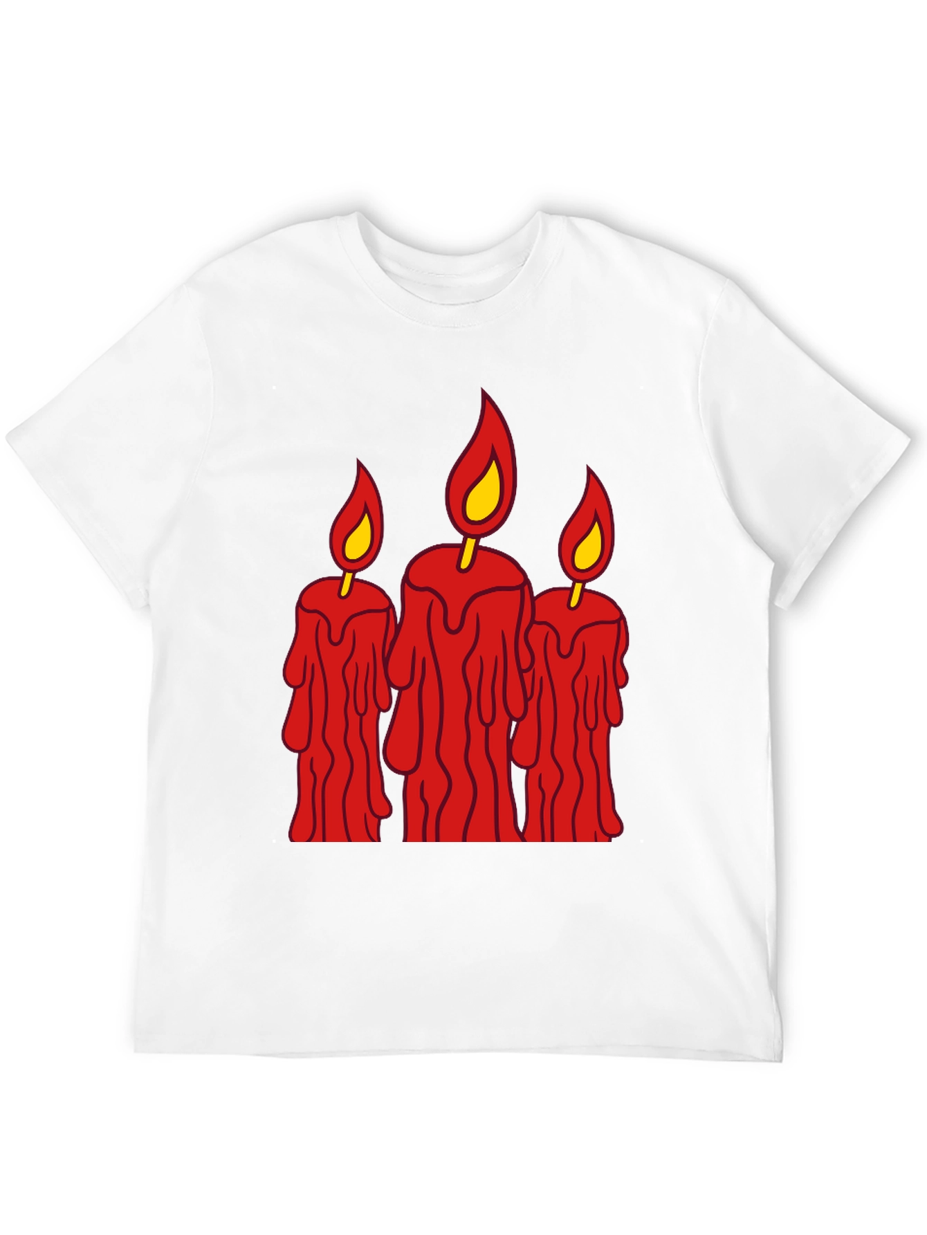 Spooky Candles Graphic Tee - Mens Black T-Shirt