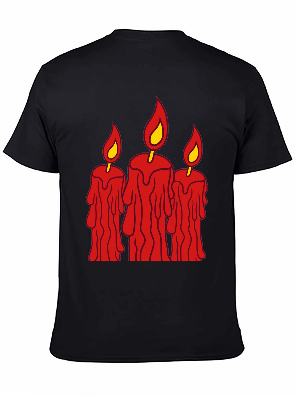 Spooky Candles Graphic Tee - Mens Black T-Shirt
