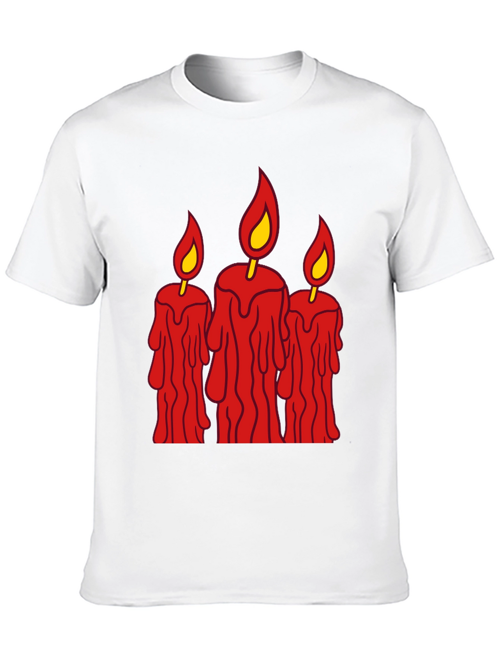 Spooky Candles Graphic Tee - Mens Black T-Shirt