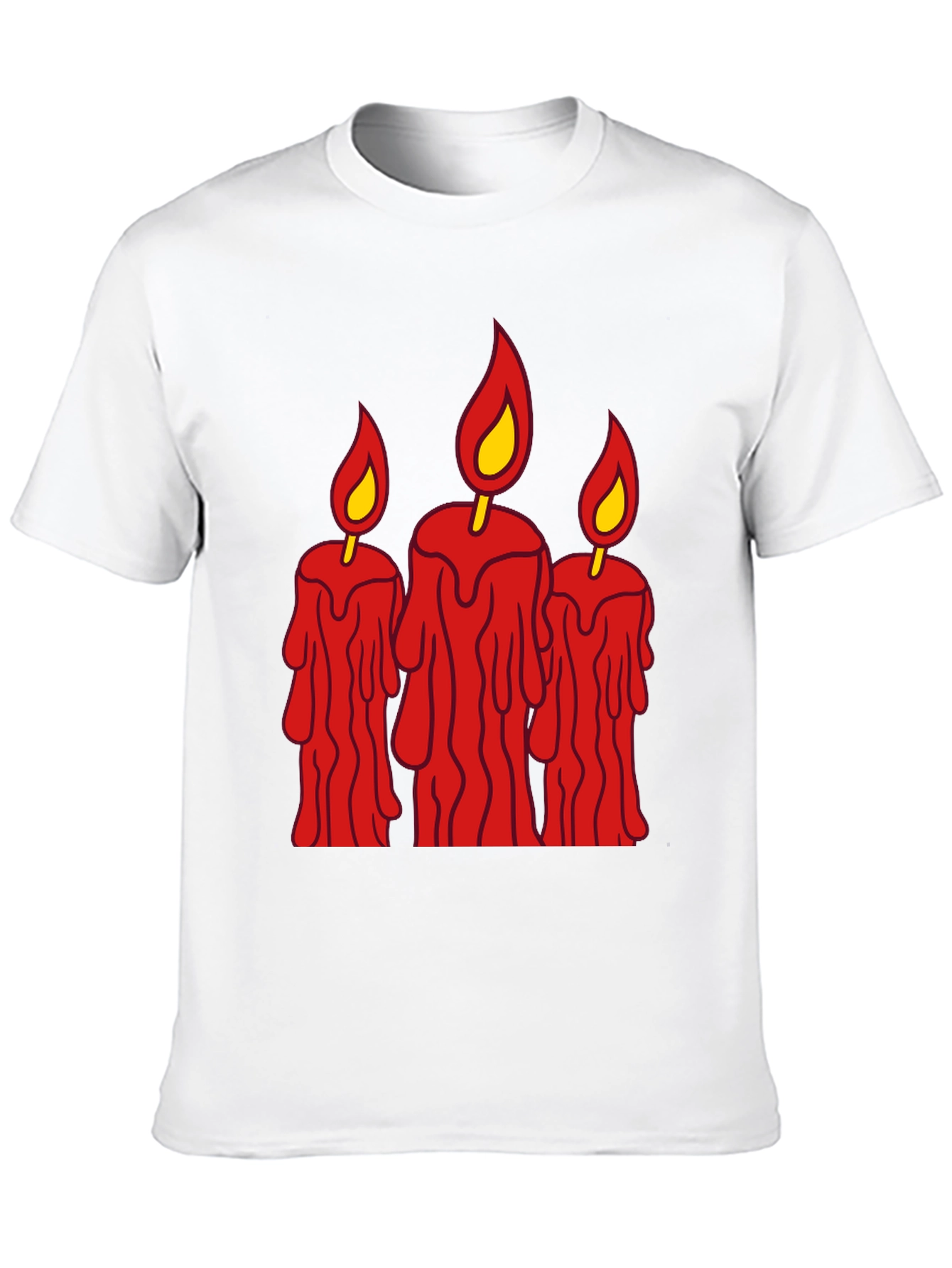 Spooky Candles Graphic Tee - Mens Black T-Shirt