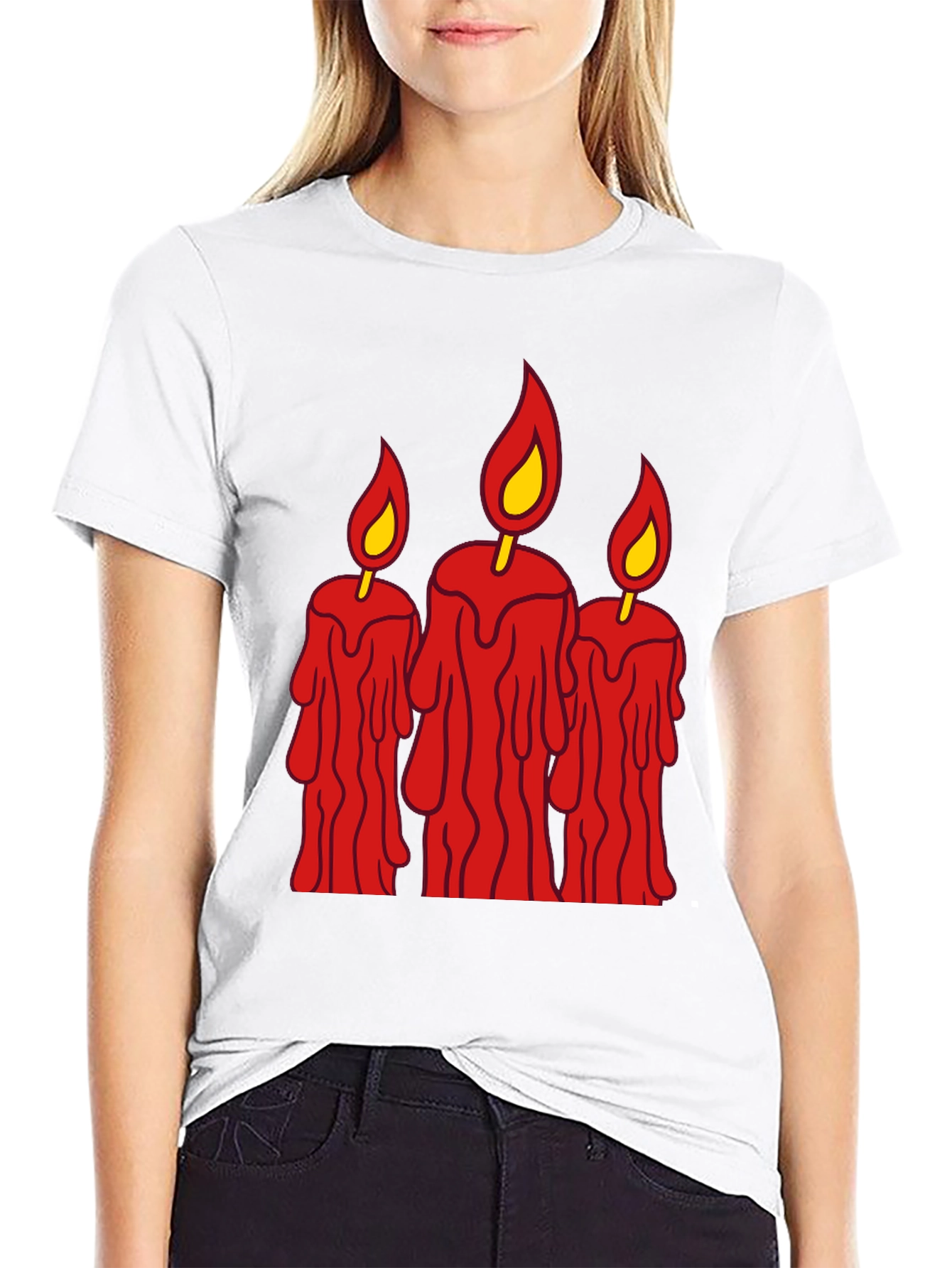 Spooky Candles Graphic Tee - Mens Black T-Shirt