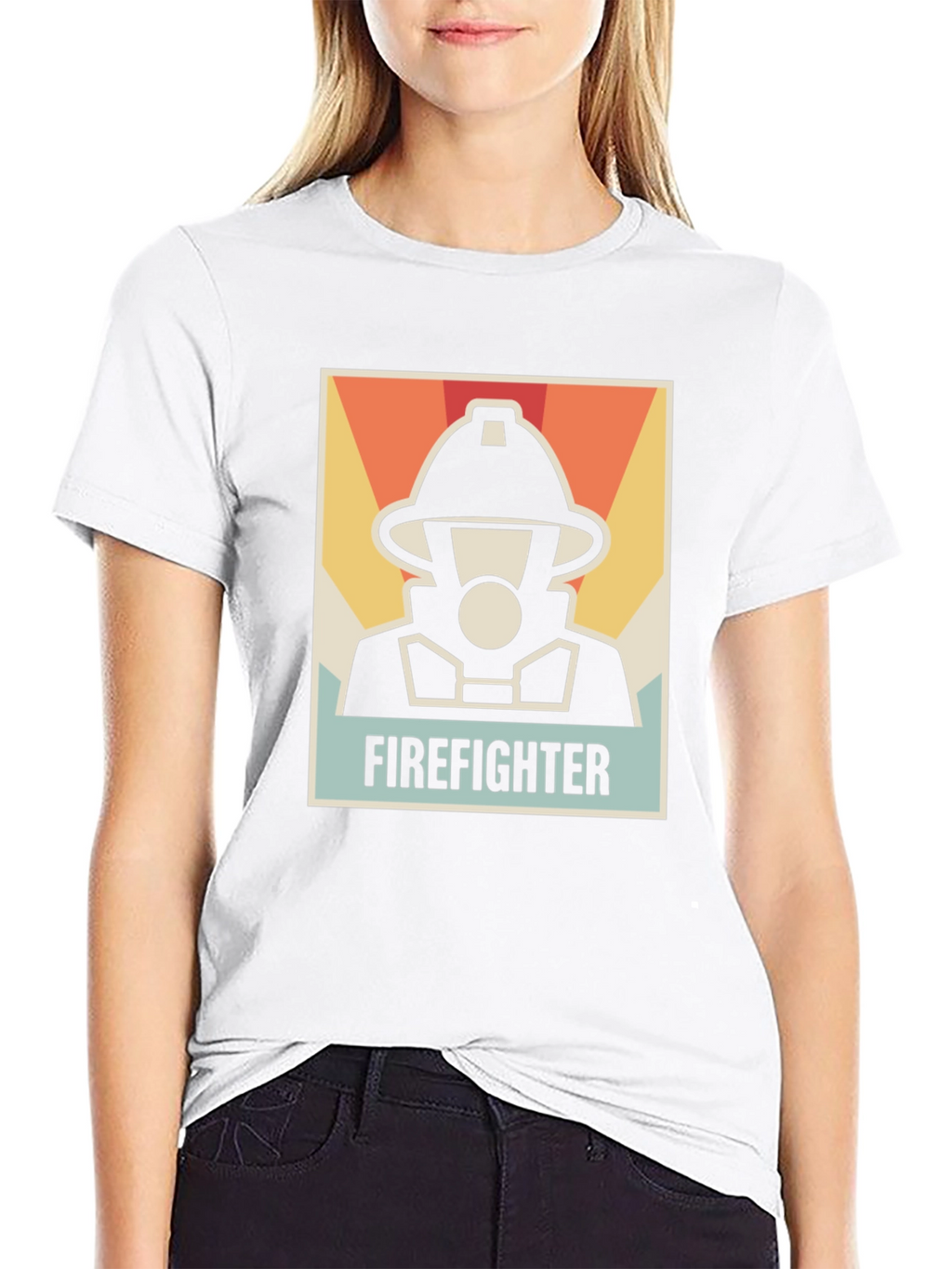 Firefighter Graphic Tee - Black Cotton T-Shirt