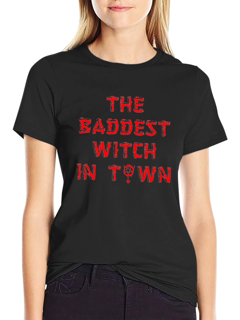 The Baddest Witch in Town Black Graphic Tee