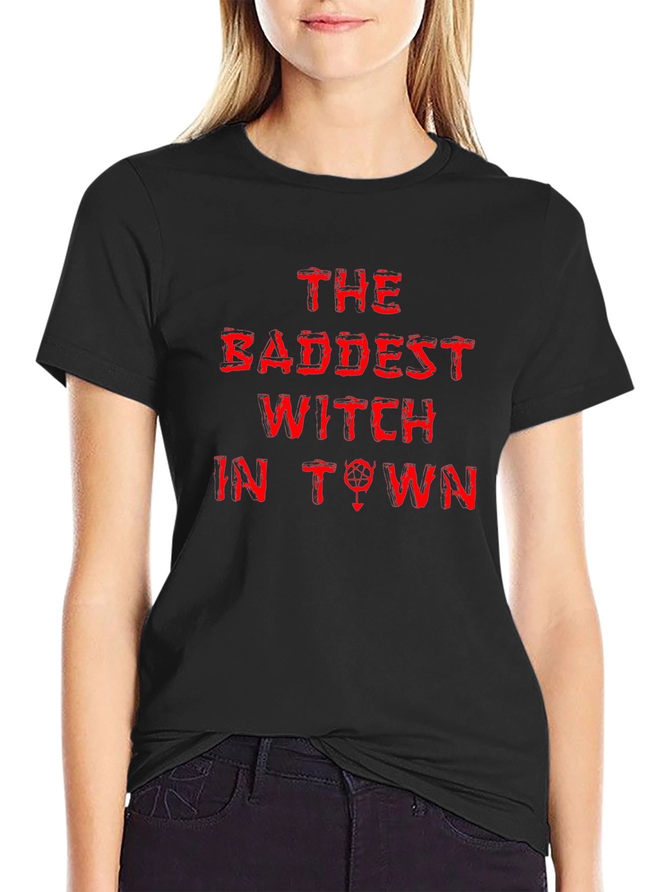 The Baddest Witch in Town Black Graphic Tee