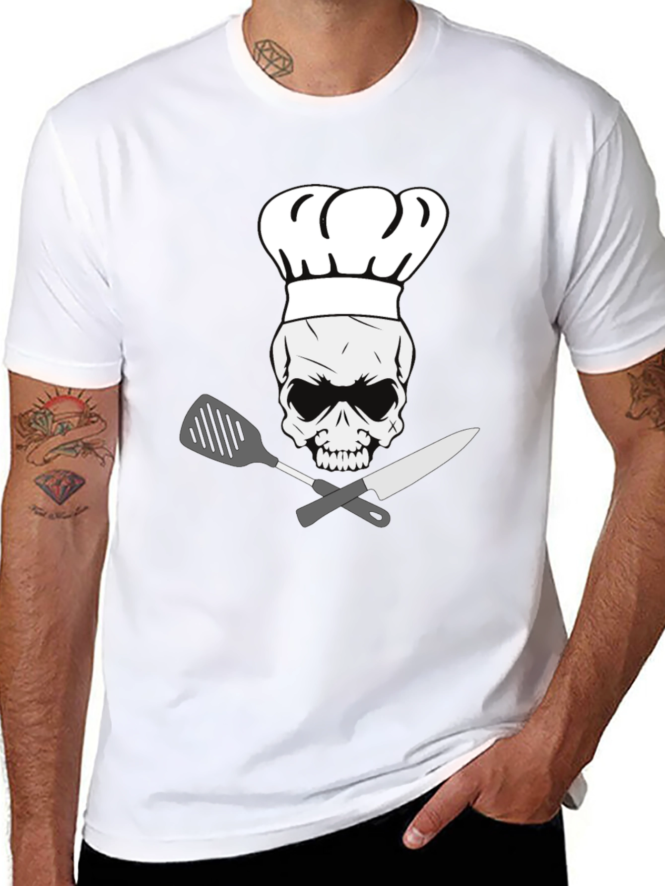Chef Skull T-Shirt - Culinary Skeleton Tee