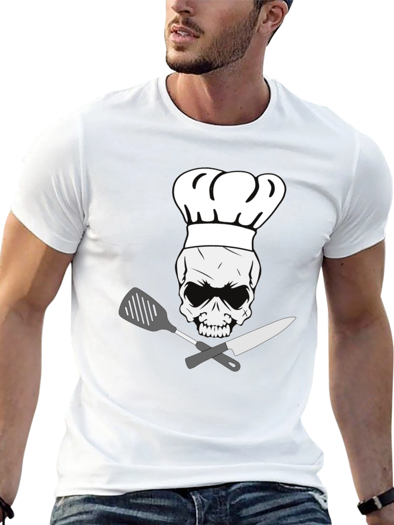 Chef Skull T-Shirt - Culinary Skeleton Tee