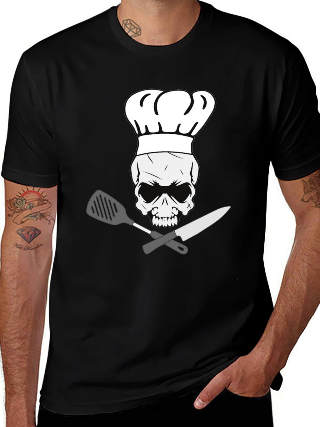 Chef Skull T-Shirt - Culinary Skeleton Tee